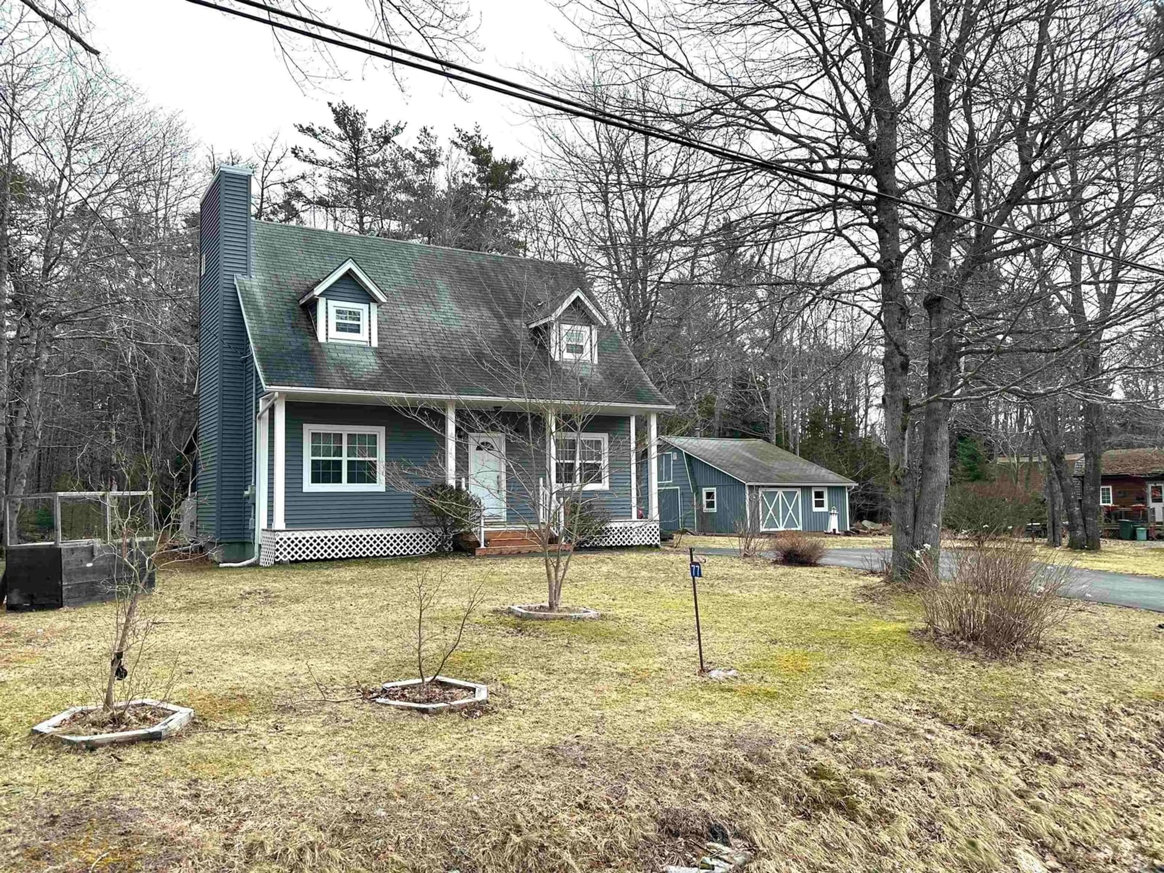 A pic from outside/outdoor area/front of a property/back of a property/a pic from drone, street for 77 Emeneau Rd, Brooklyn Nova Scotia B0J 1H0