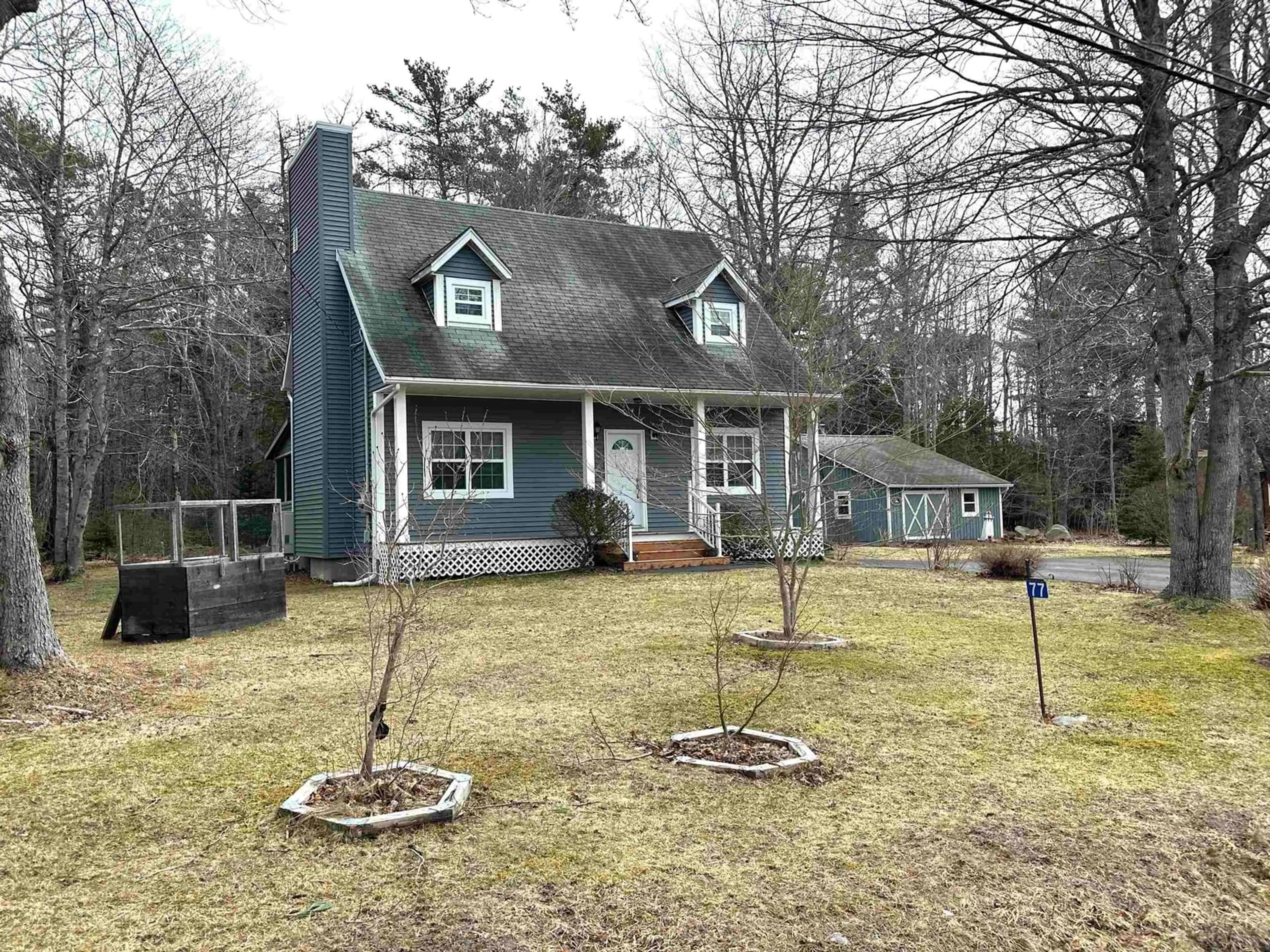 A pic from outside/outdoor area/front of a property/back of a property/a pic from drone, street for 77 Emeneau Rd, Brooklyn Nova Scotia B0J 1H0