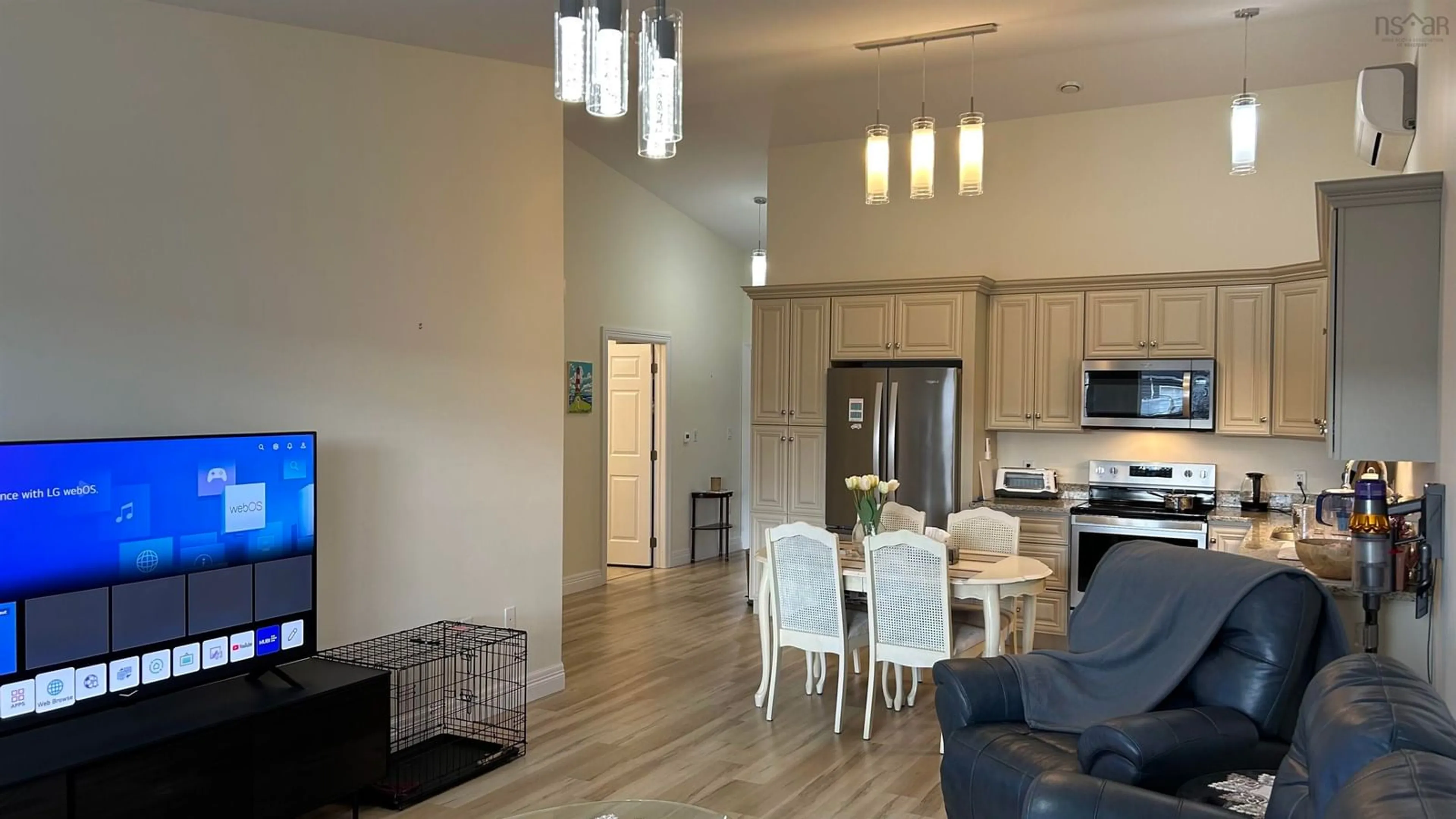 Open concept kitchen, wood/laminate floor for 41 Covington Pl, Bible Hill Nova Scotia B2N 0J9