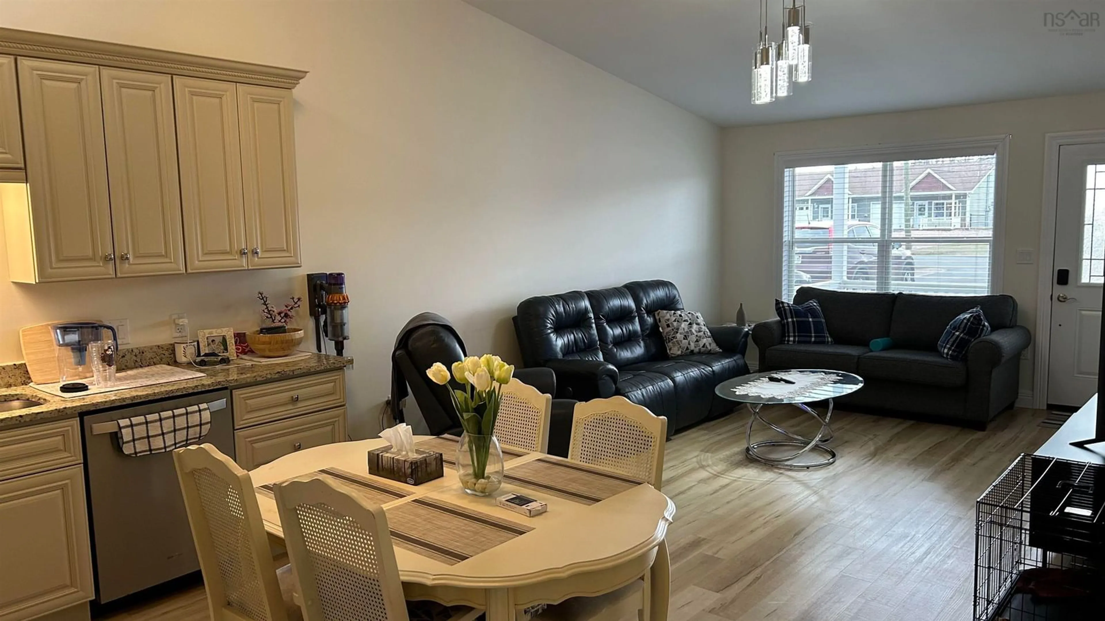 Living room with furniture, wood/laminate floor for 41 Covington Pl, Bible Hill Nova Scotia B2N 0J9