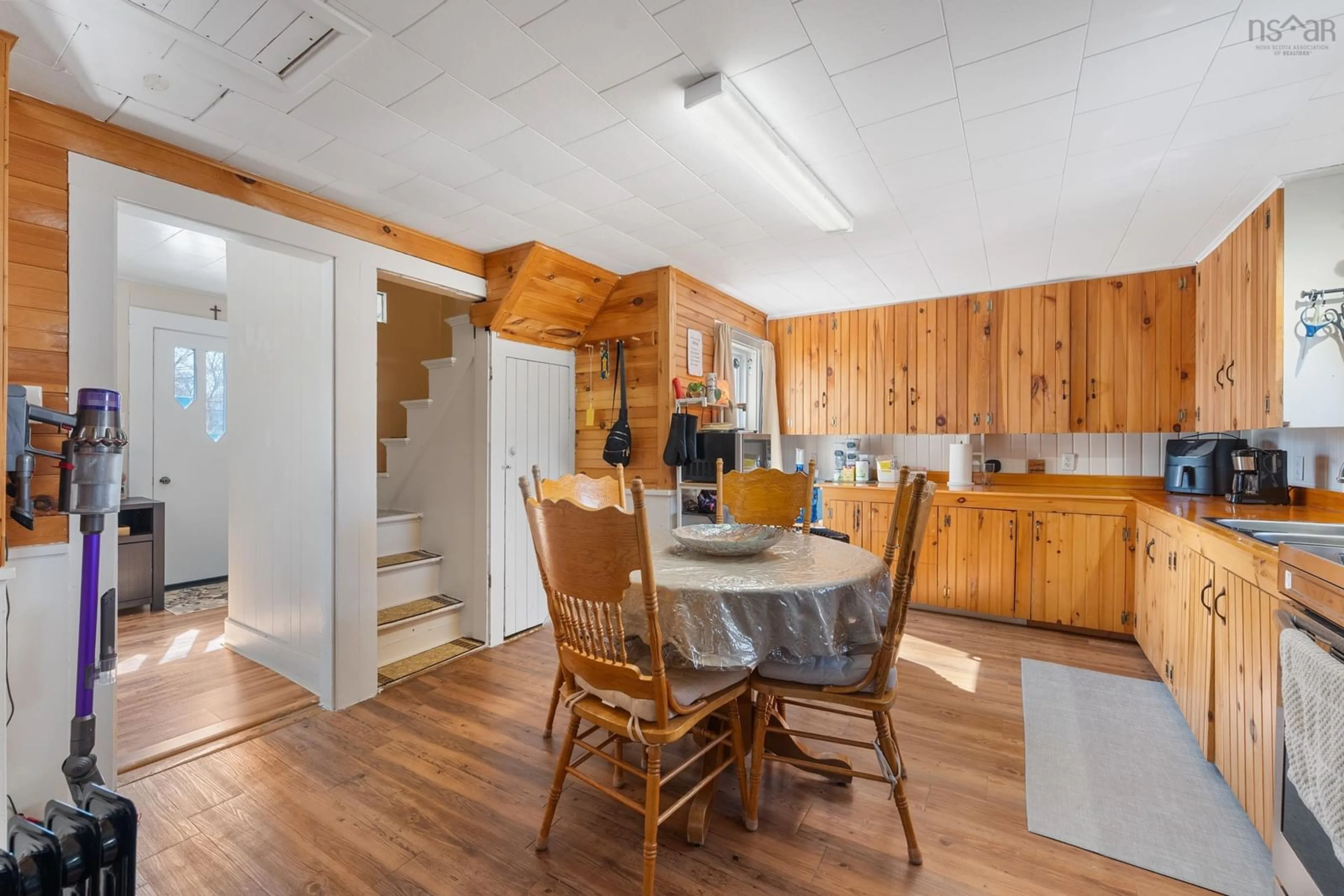 Dining room, wood/laminate floor for 9330 Highway 3, Pleasant Lake Nova Scotia B5A 5J9