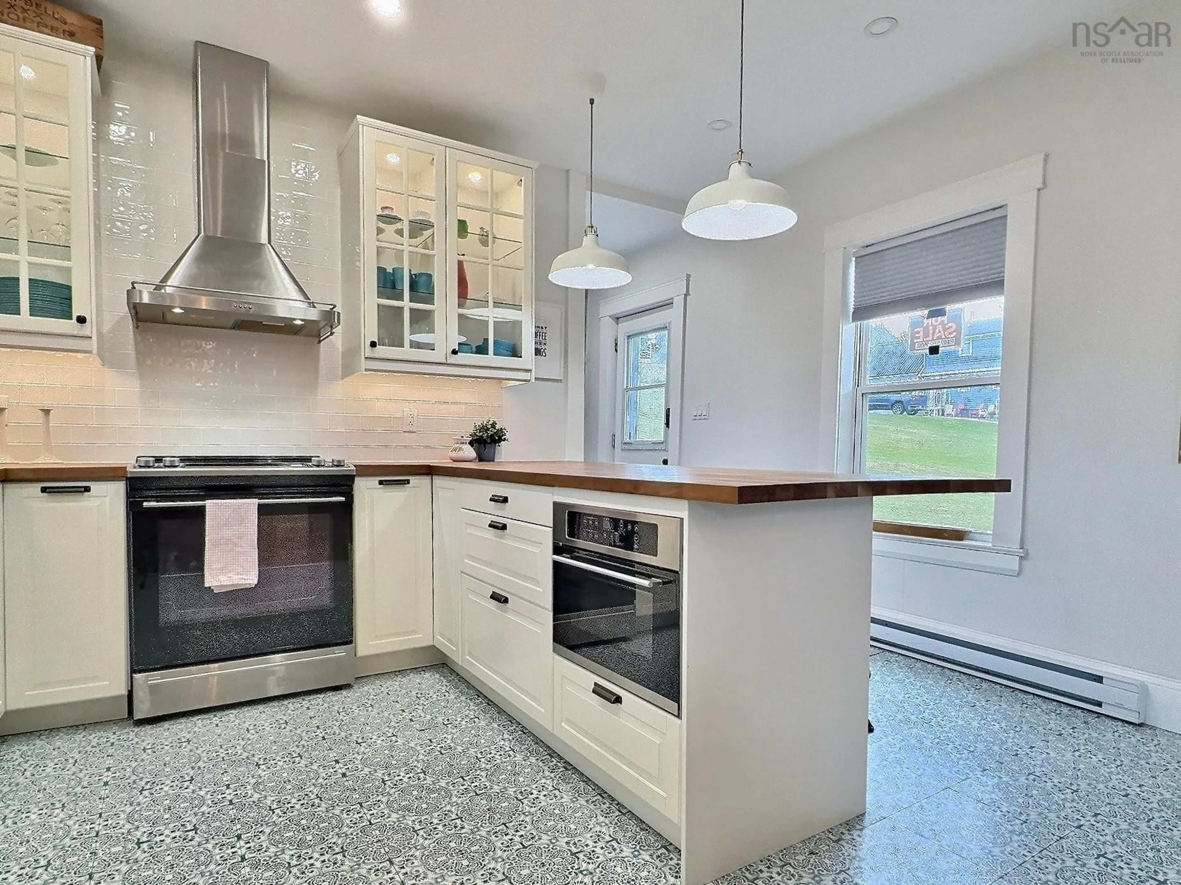 Contemporary kitchen, ceramic/tile floor for 31 High Rd, Port Hood Nova Scotia B0E 2W0