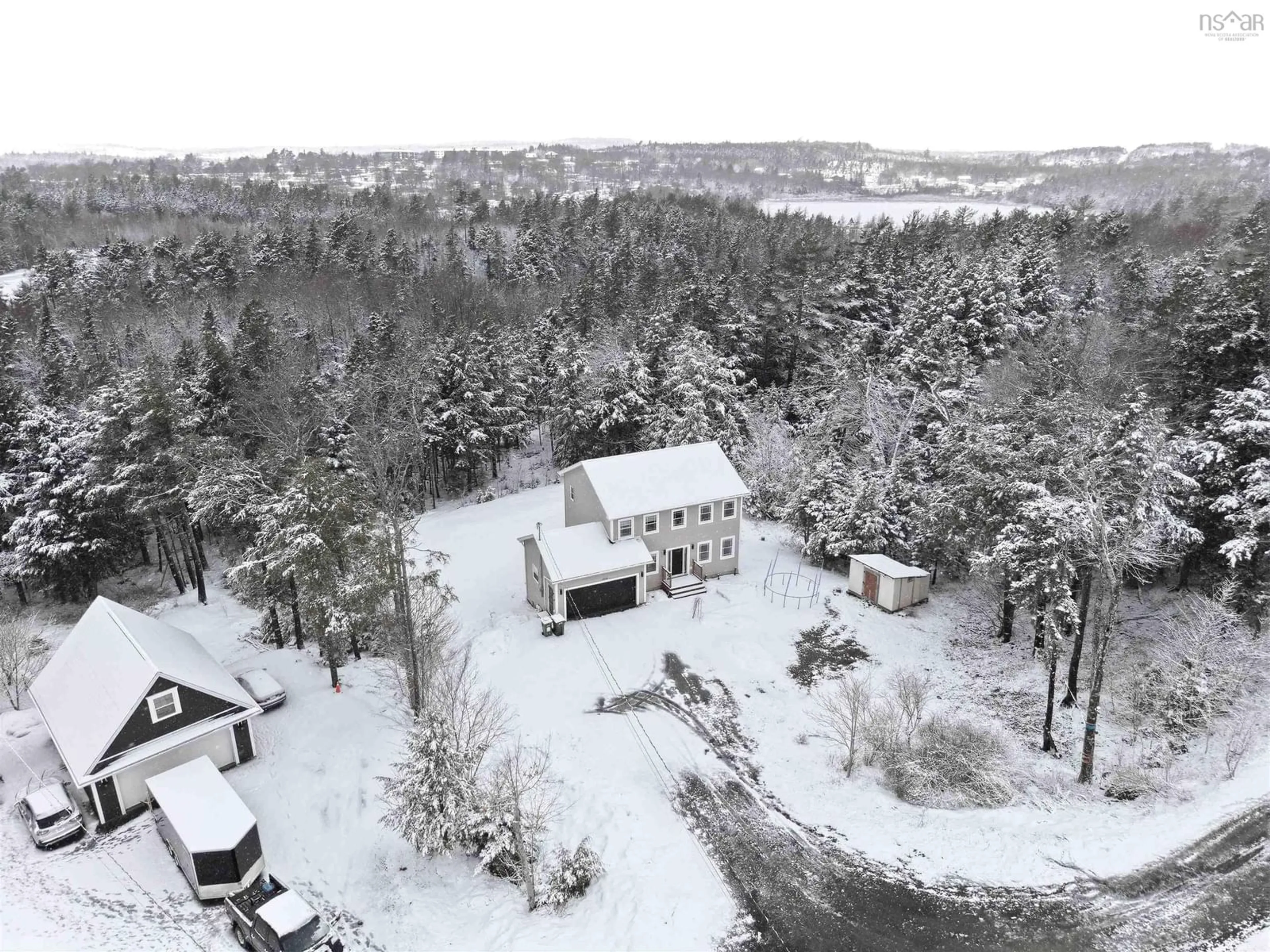 A pic from outside/outdoor area/front of a property/back of a property/a pic from drone, unknown for 351 Joan Dr, Beaver Bank Nova Scotia B4E 3J4