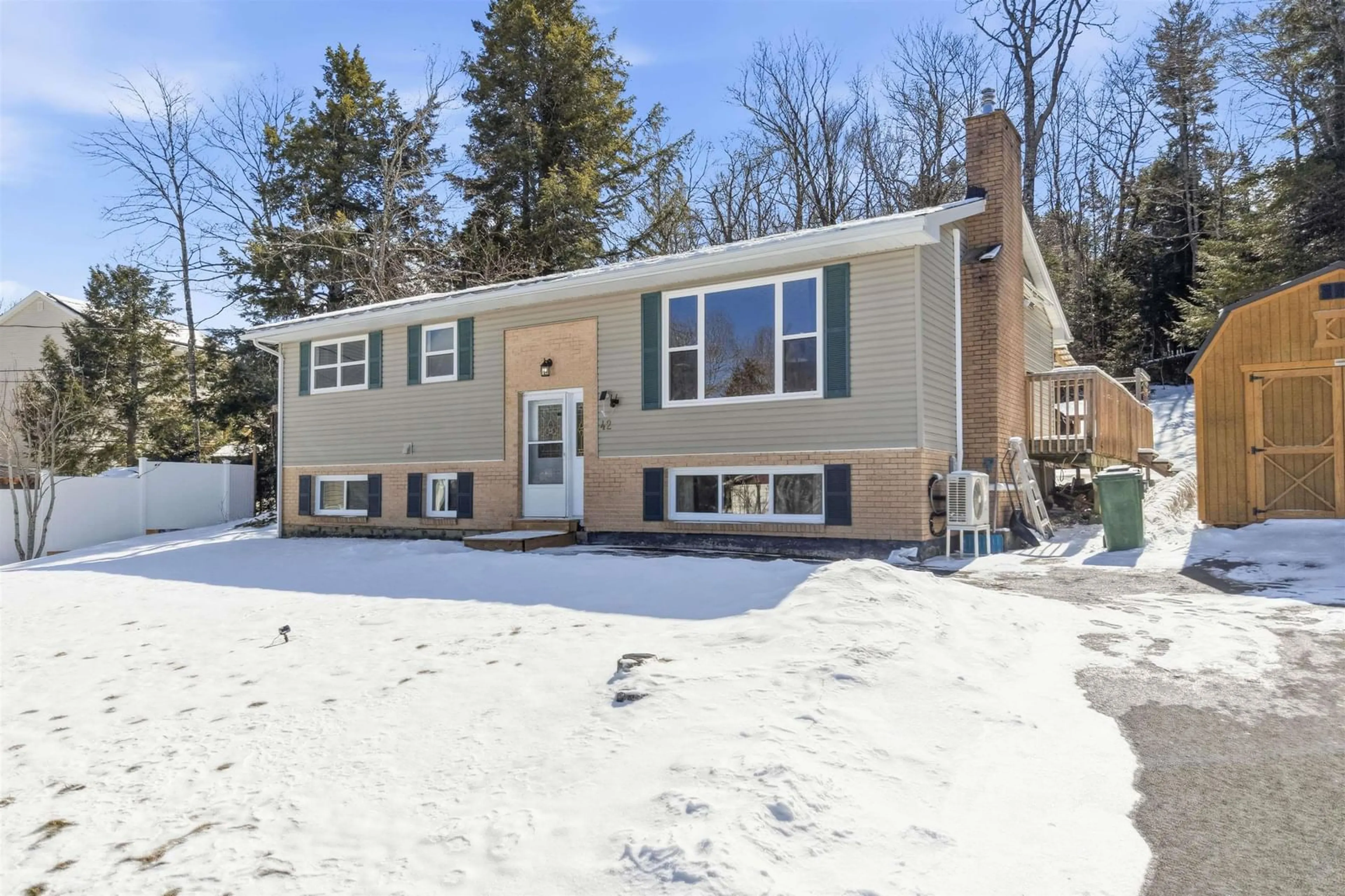 Home with vinyl exterior material, street for 42 Meadow Dr, Beaver Bank Nova Scotia B4G 1B5