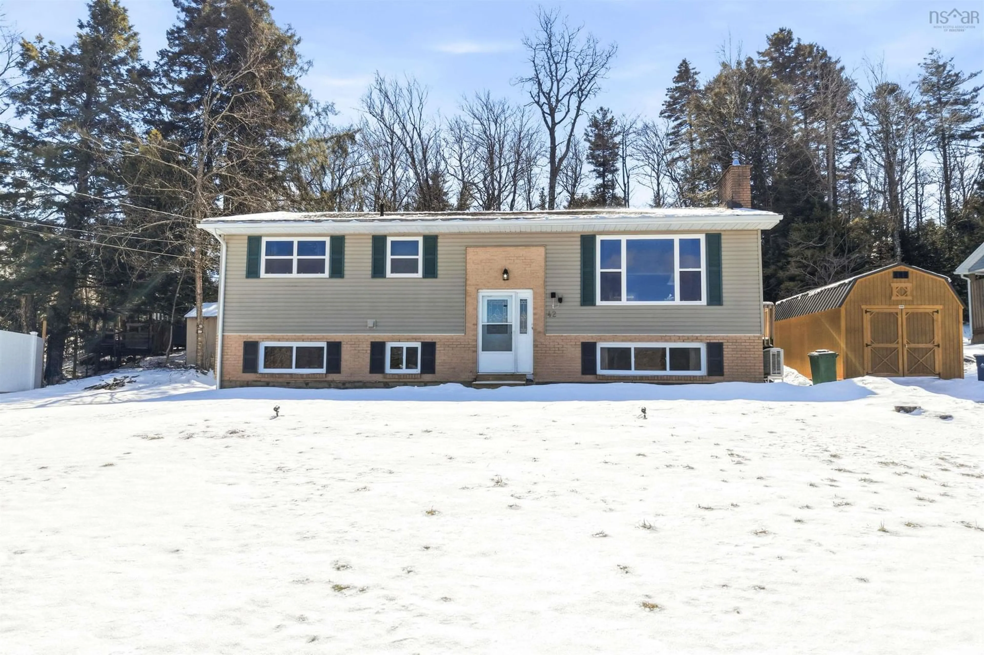 Home with vinyl exterior material, street for 42 Meadow Dr, Beaver Bank Nova Scotia B4G 1B5