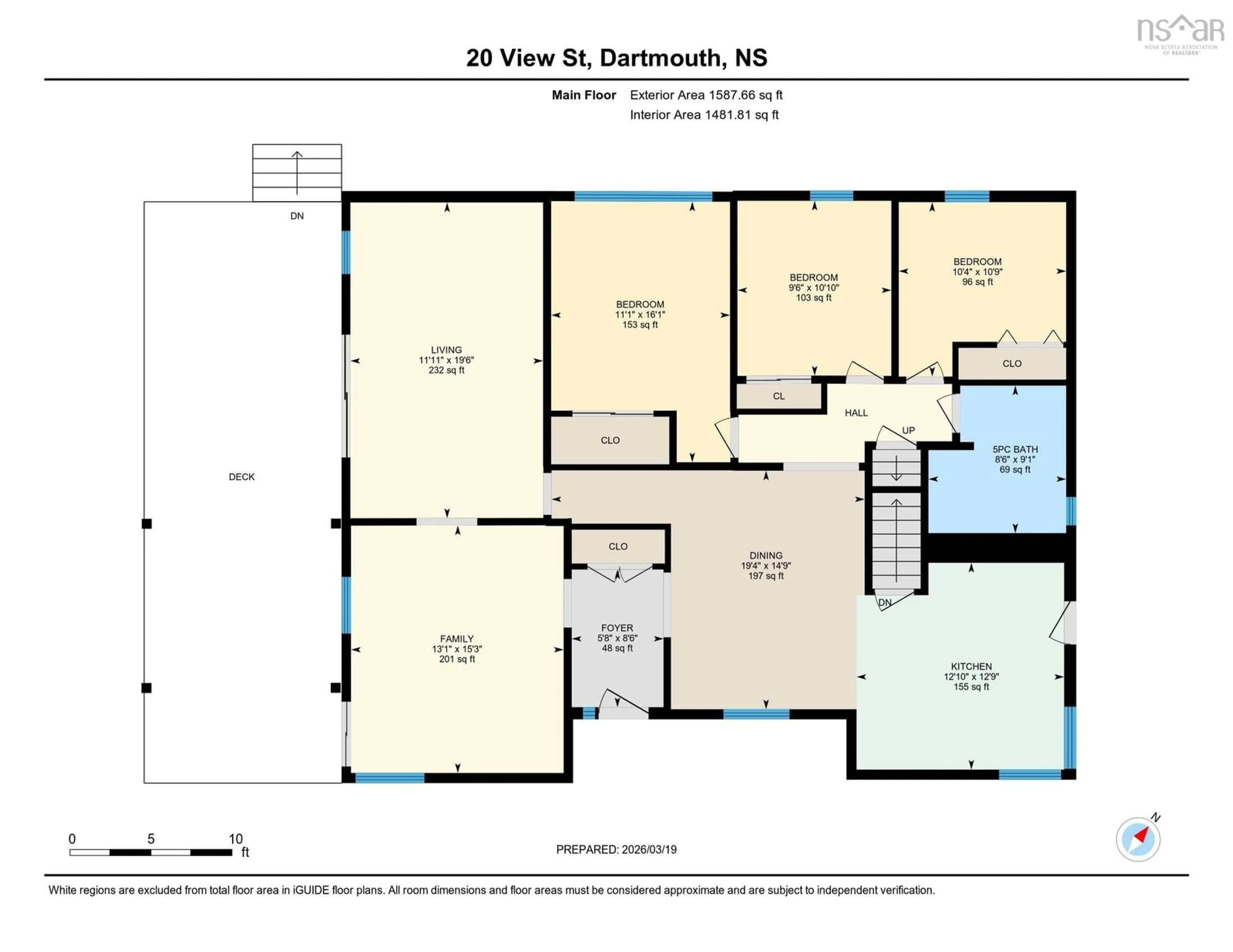 Floor plan for 20 View St, Dartmouth Nova Scotia B2Y 1V2