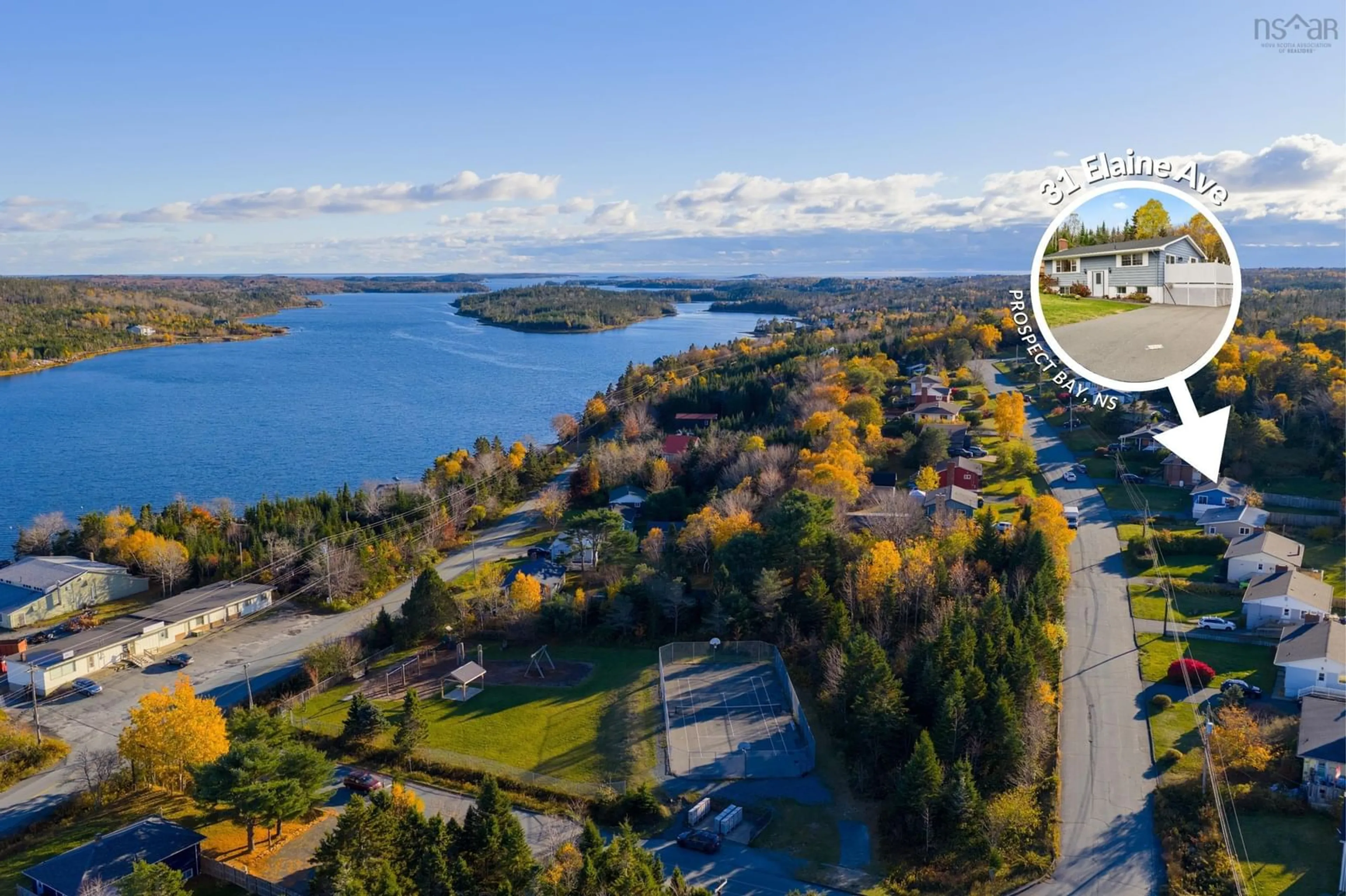 A pic from outside/outdoor area/front of a property/back of a property/a pic from drone, water/lake/river/ocean view for 31 Elaine Ave, Prospect Bay Nova Scotia B3T 1Z5