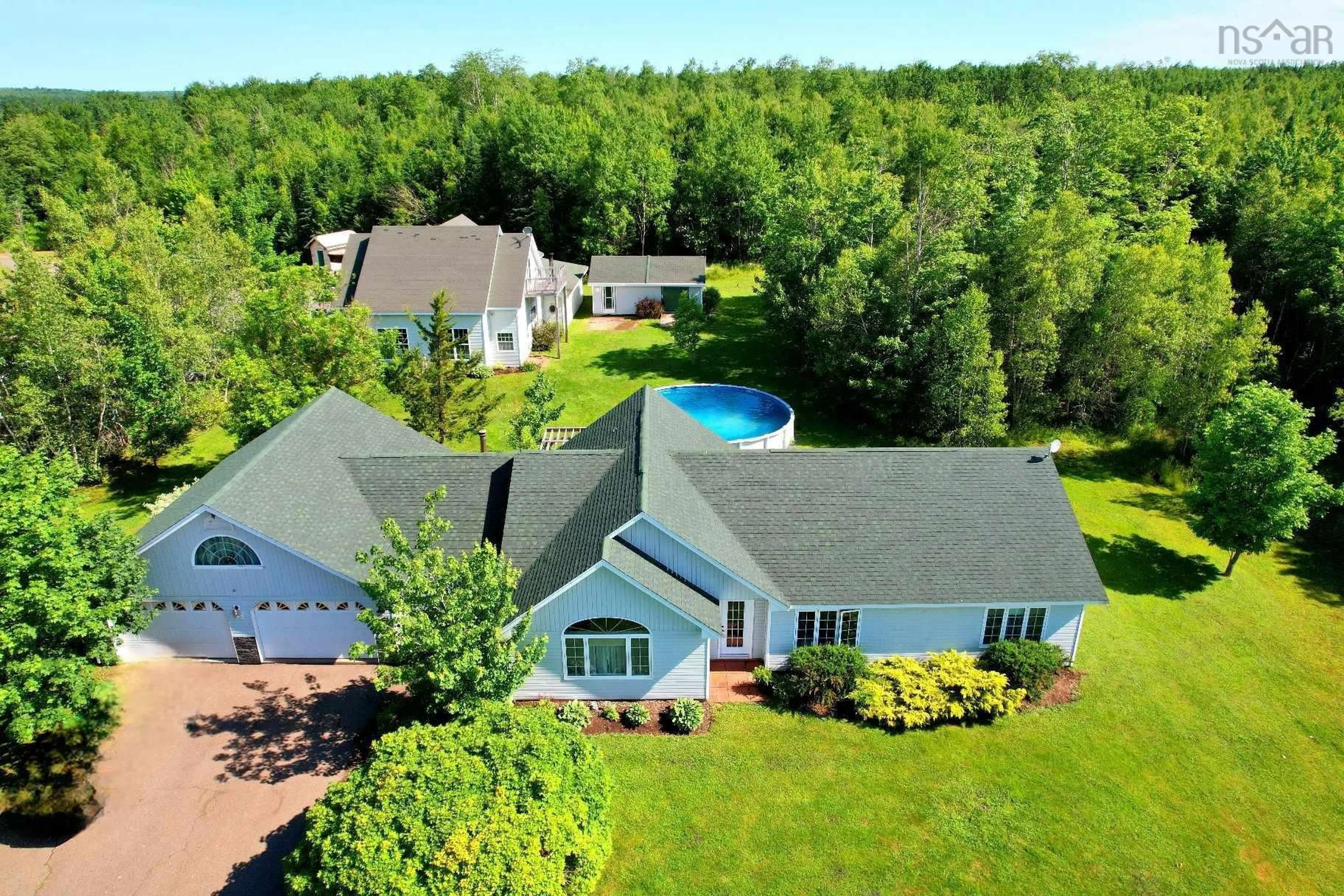 A pic from outside/outdoor area/front of a property/back of a property/a pic from drone, water/lake/river/ocean view for 1042 Pleasant Valley Rd, Pleasant Valley Nova Scotia B0N 1C0