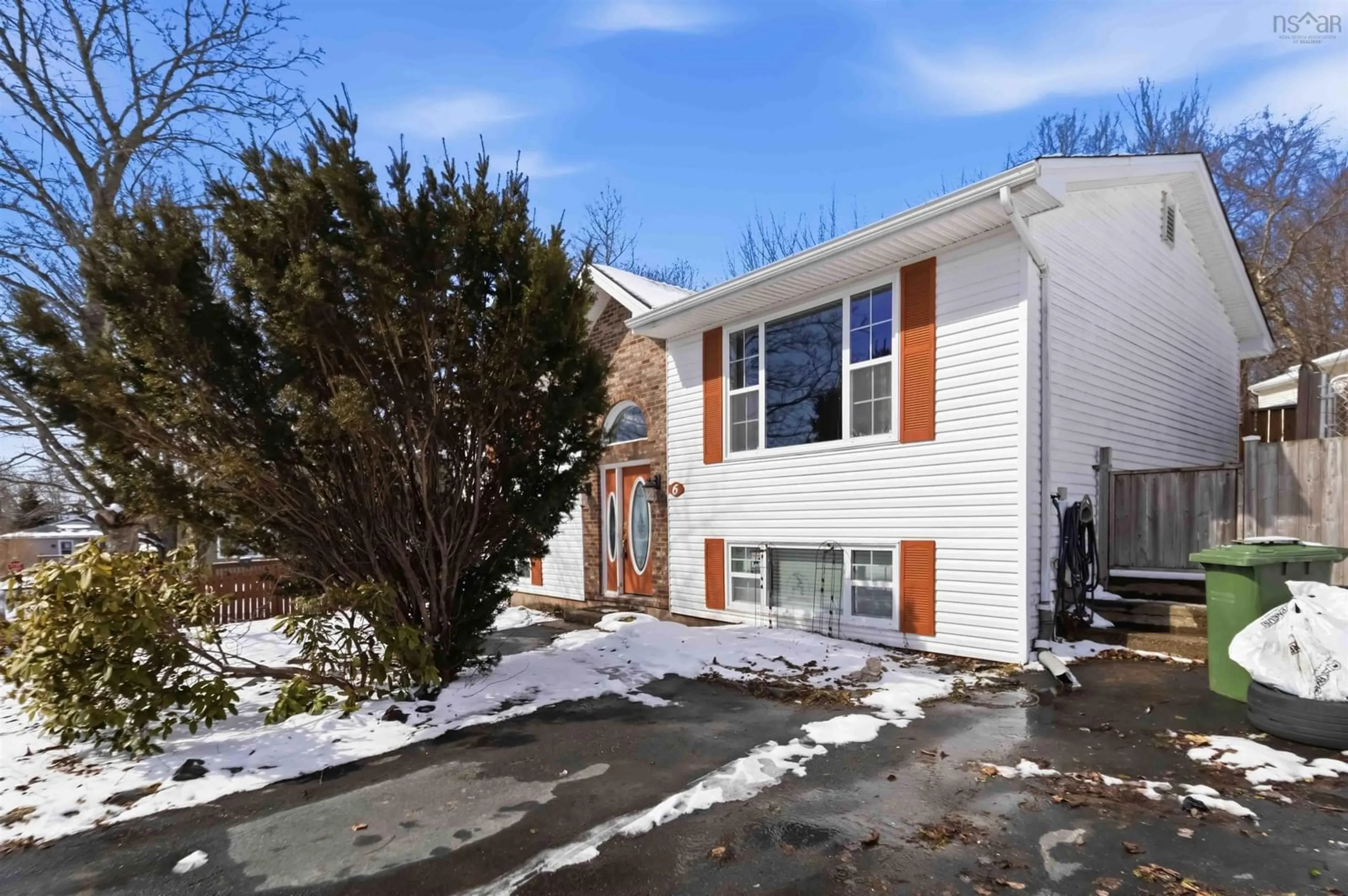 Home with vinyl exterior material, street for 6 Rothsay Crt, Lower Sackville Nova Scotia B4C 3W6