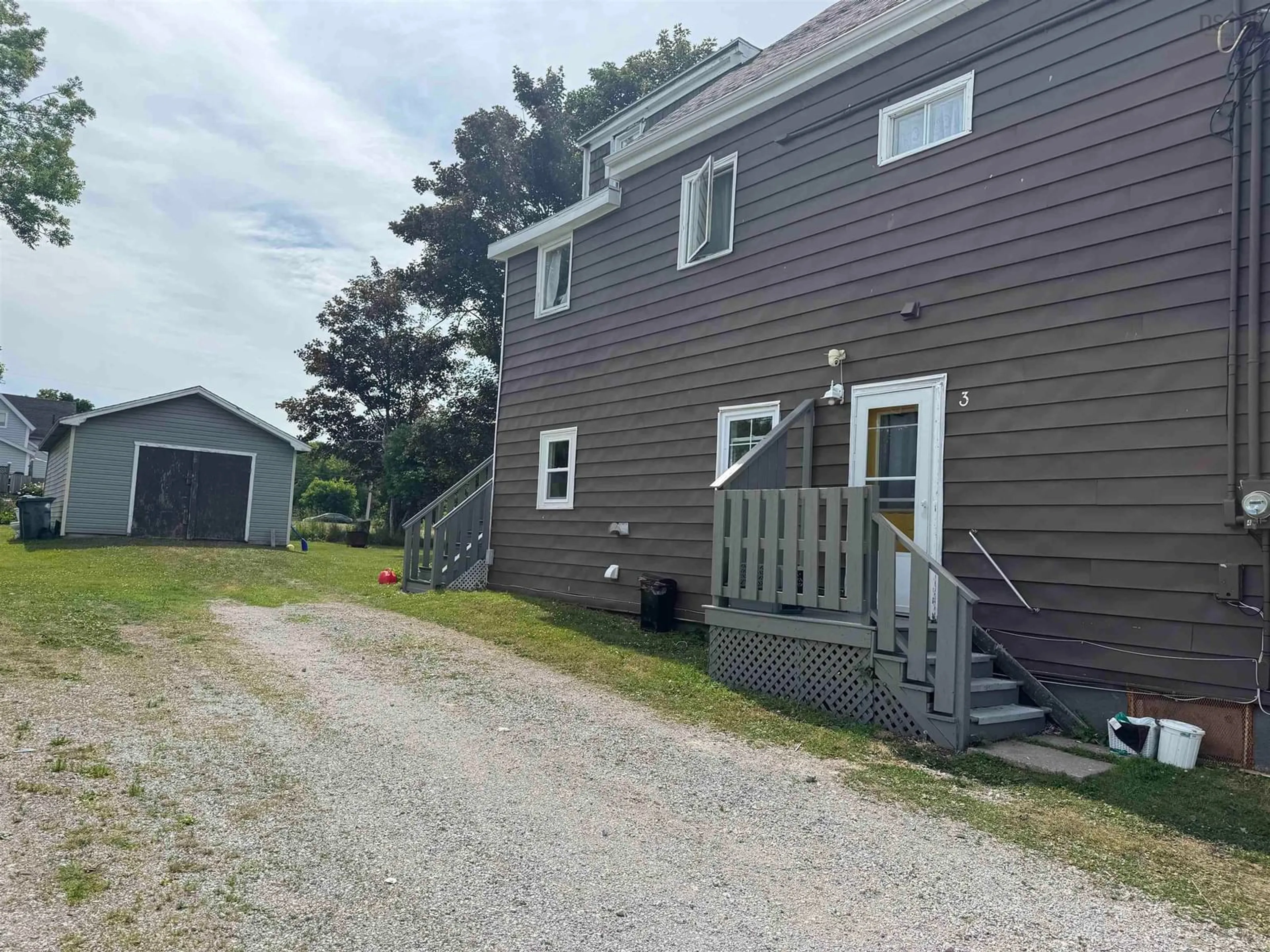 A pic from outside/outdoor area/front of a property/back of a property/a pic from drone, building for 34 Oxford Ave, Sydney Mines Nova Scotia B1V 2J2