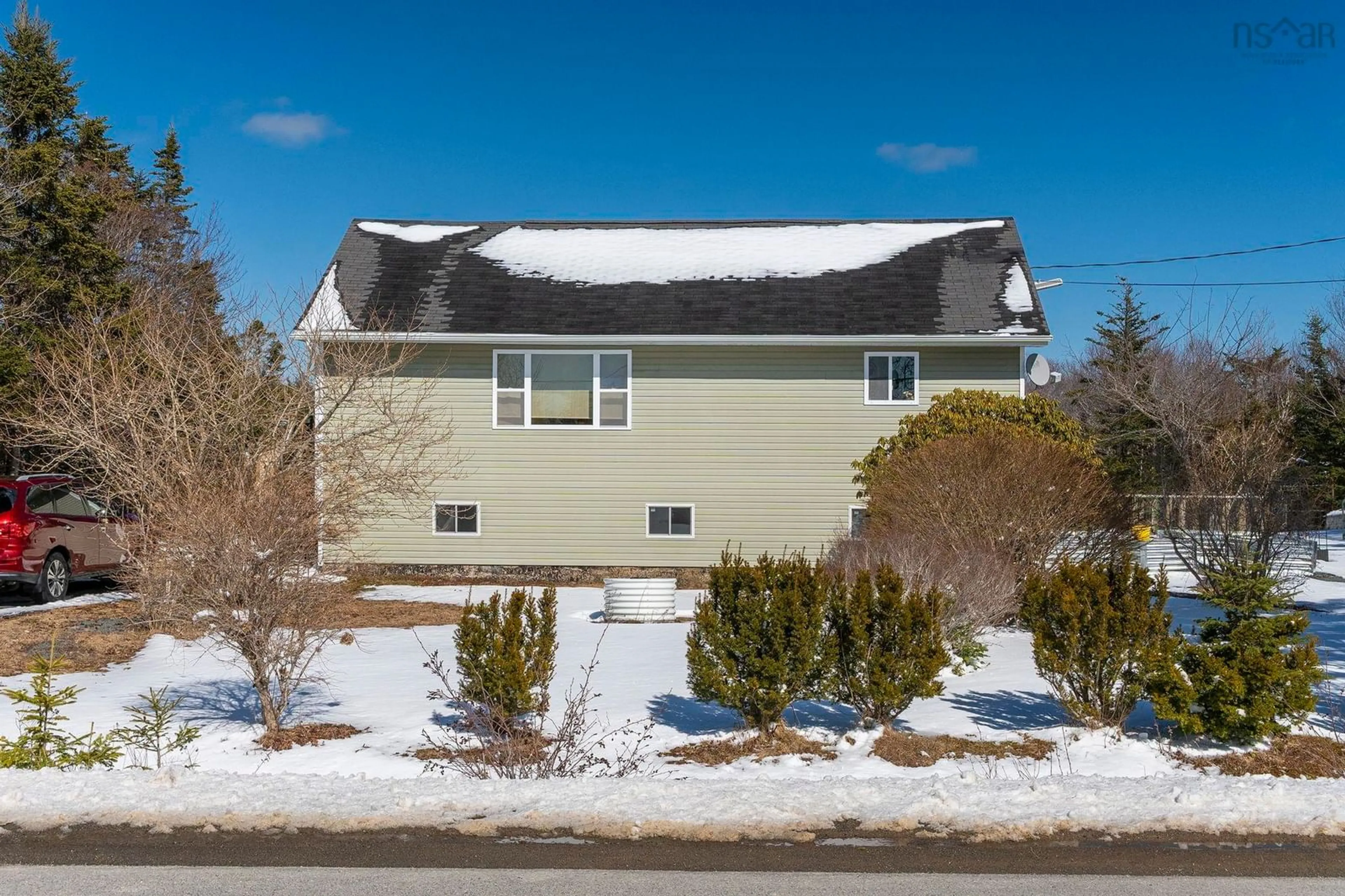 Home with vinyl exterior material, street for 4720 Clam Harbour Rd, Lake Charlotte Nova Scotia B0J 2L0