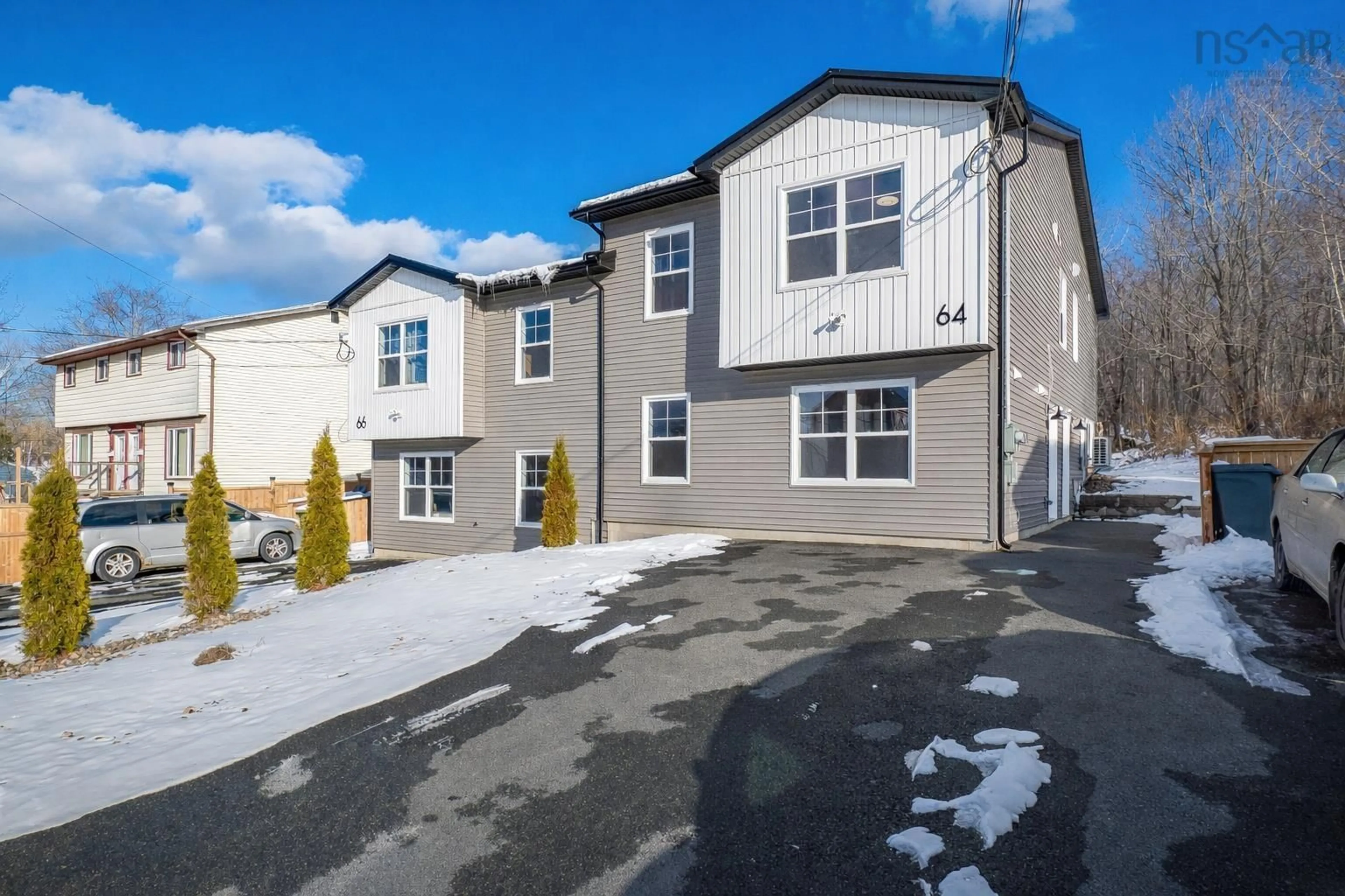 A pic from outside/outdoor area/front of a property/back of a property/a pic from drone, street for 64 Everette St, Dartmouth Nova Scotia B2W 1H2