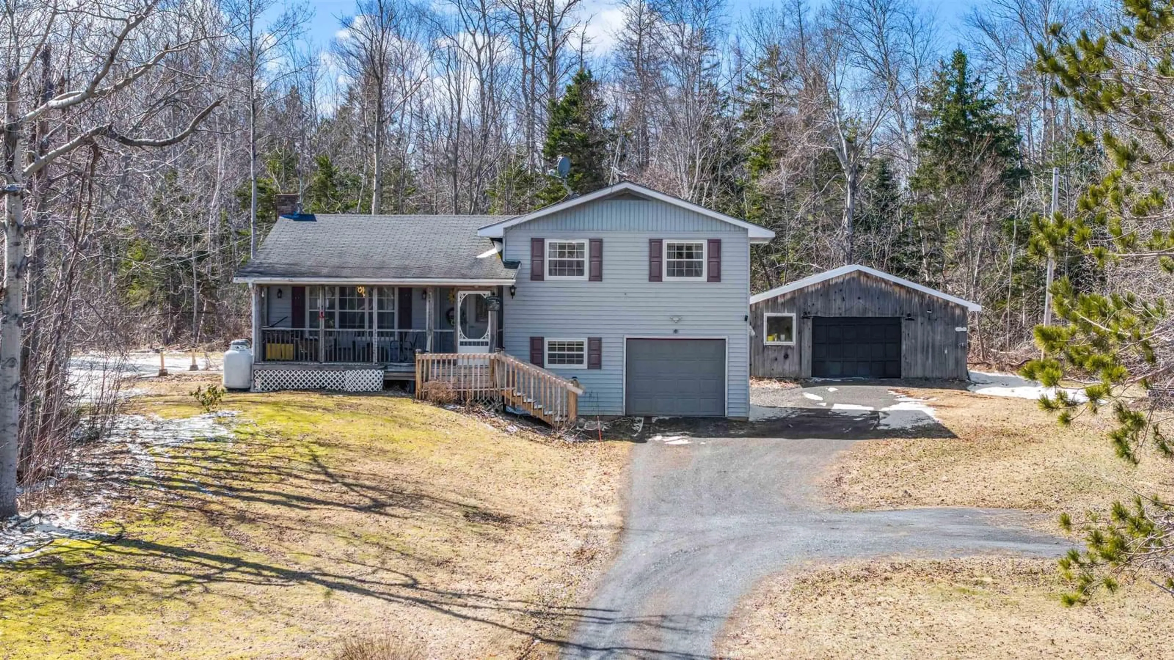 A pic from outside/outdoor area/front of a property/back of a property/a pic from drone, street for 743 Three Brooks Rd, Central Caribou Nova Scotia B0K 1H0