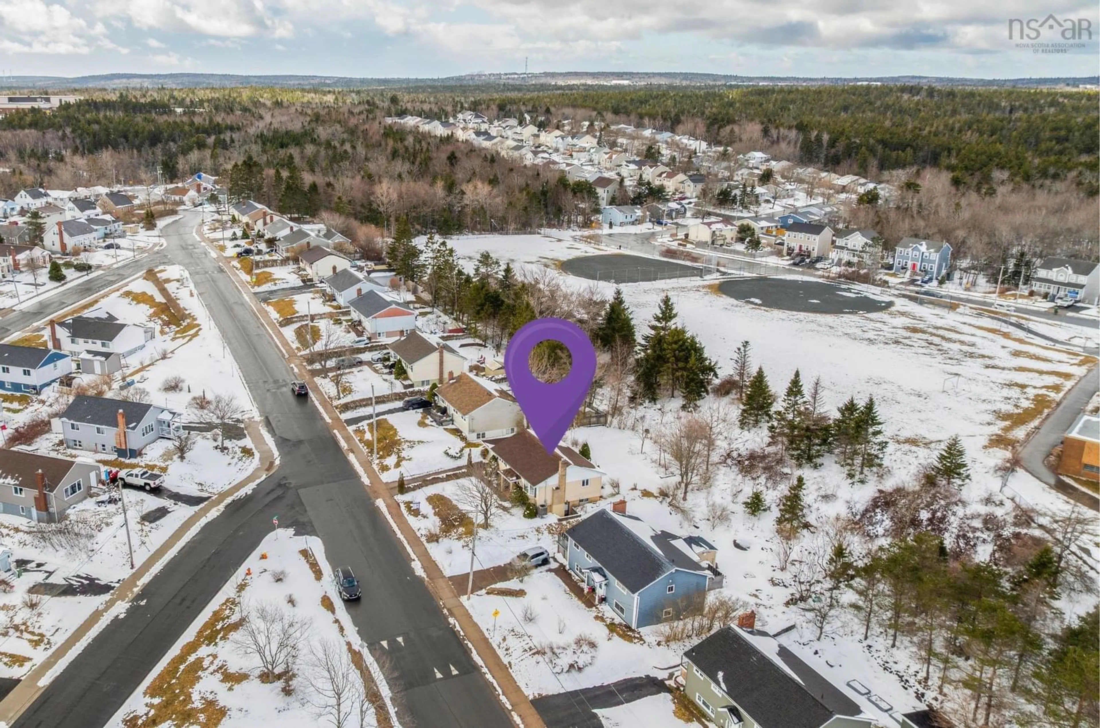 A pic from outside/outdoor area/front of a property/back of a property/a pic from drone, street for 57 Tartan Ave, Spryfield Nova Scotia B3R 2B7