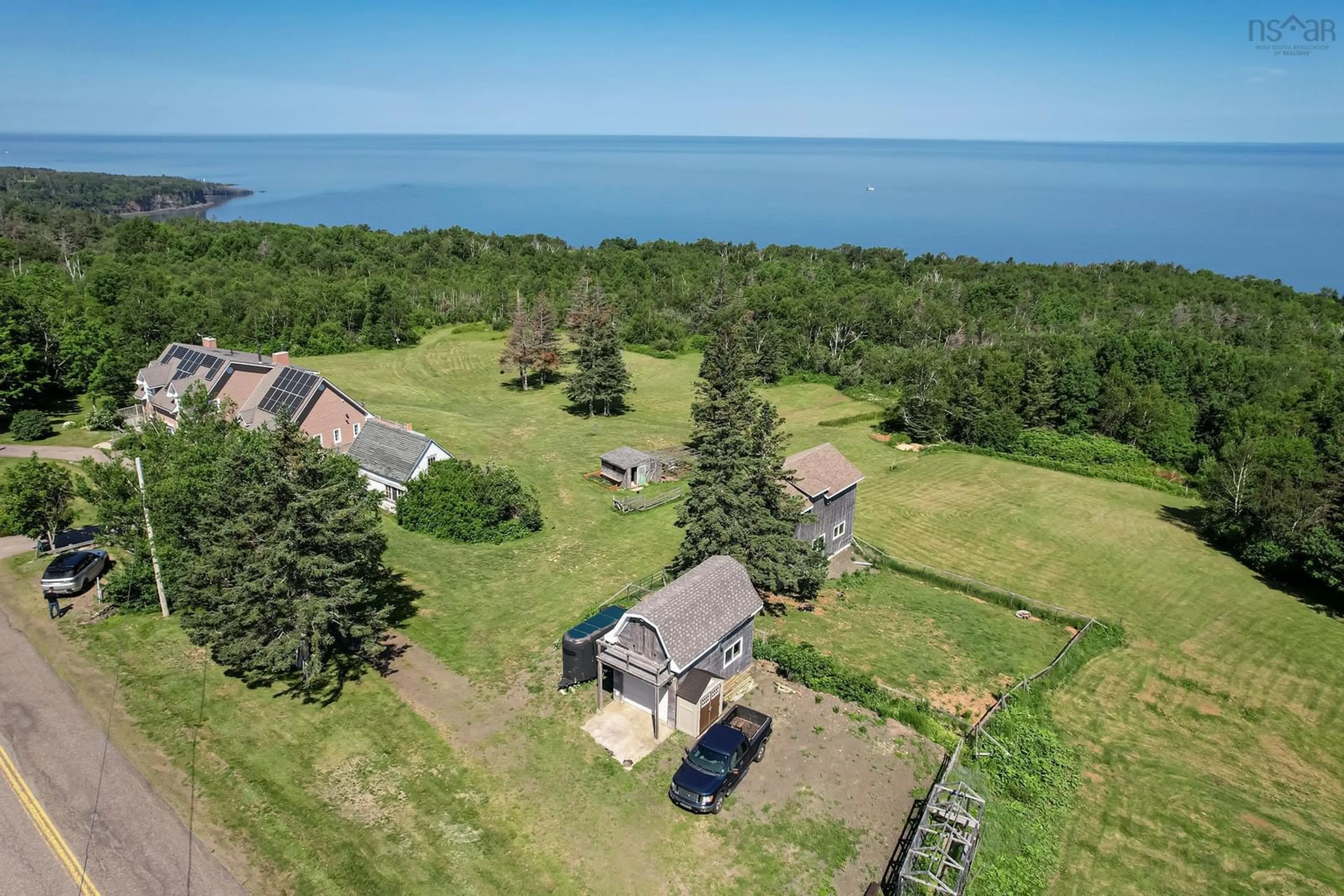A pic from outside/outdoor area/front of a property/back of a property/a pic from drone, water/lake/river/ocean view for 8831 St. Croix Cove Rd, St Croix Cove Nova Scotia B0S 1L0