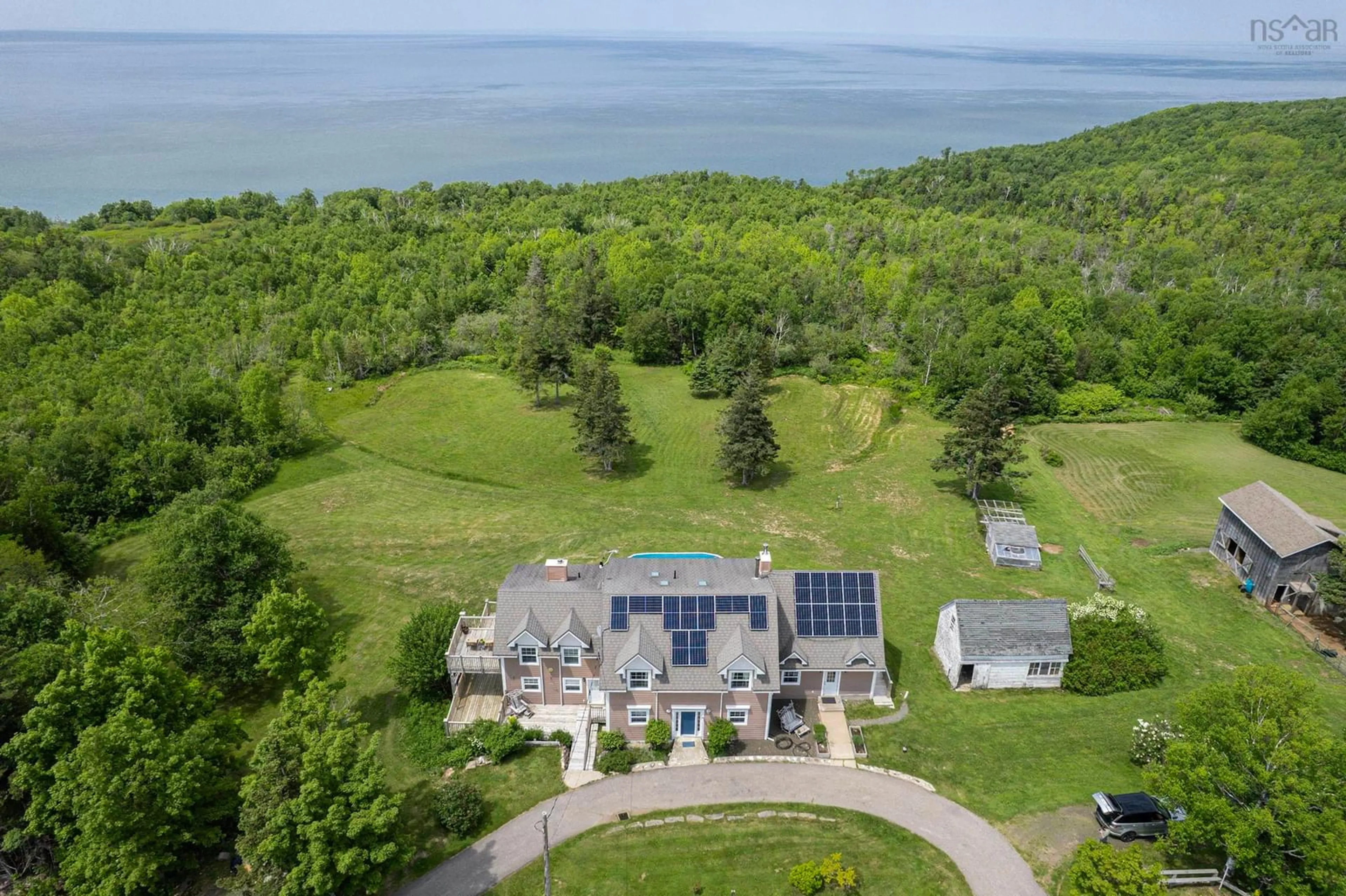 A pic from outside/outdoor area/front of a property/back of a property/a pic from drone, water/lake/river/ocean view for 8831 St. Croix Cove Rd, St Croix Cove Nova Scotia B0S 1L0
