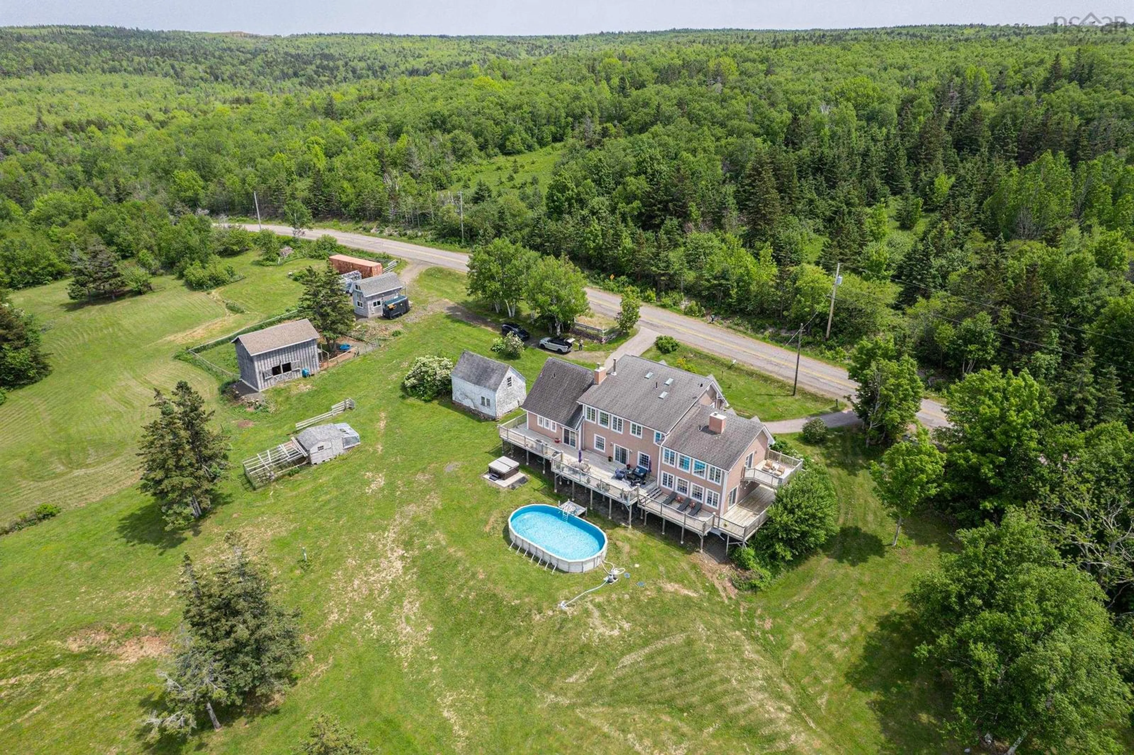 A pic from outside/outdoor area/front of a property/back of a property/a pic from drone, water/lake/river/ocean view for 8831 St. Croix Cove Rd, St Croix Cove Nova Scotia B0S 1L0
