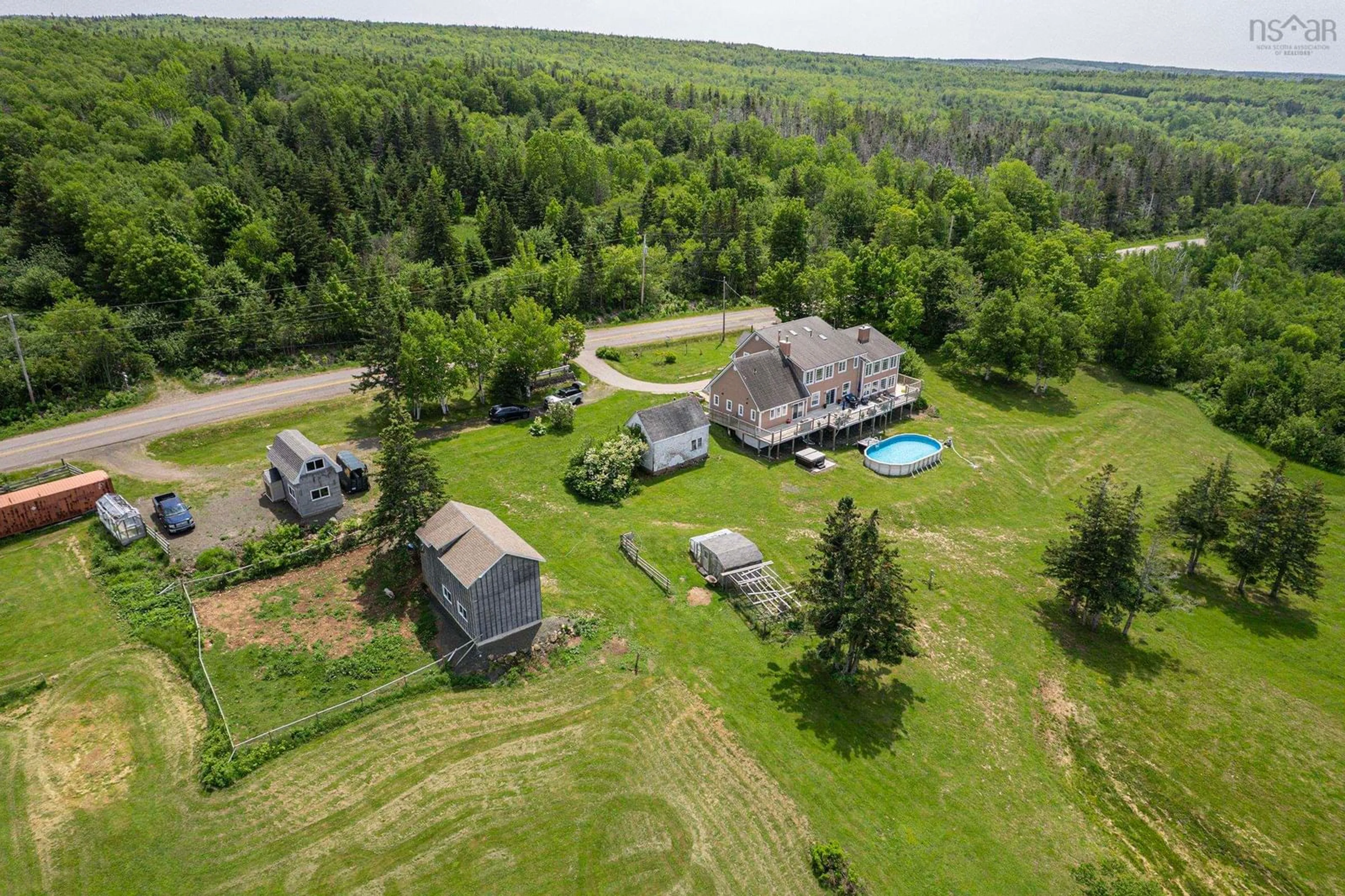 A pic from outside/outdoor area/front of a property/back of a property/a pic from drone, unknown for 8831 St. Croix Cove Rd, St Croix Cove Nova Scotia B0S 1L0
