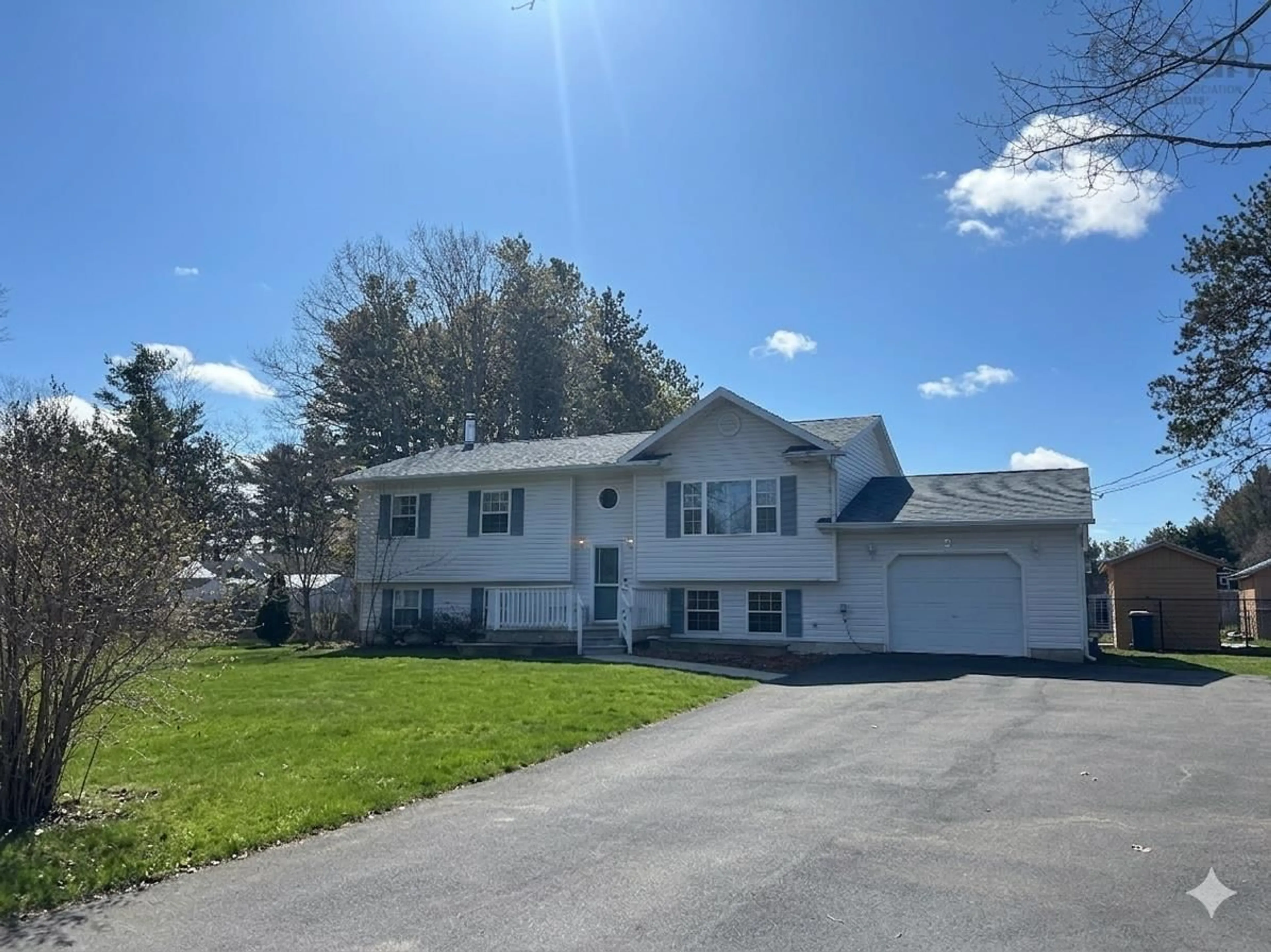 Home with vinyl exterior material, street for 23 Valley Rd, Wilmot Nova Scotia B0P 1W0