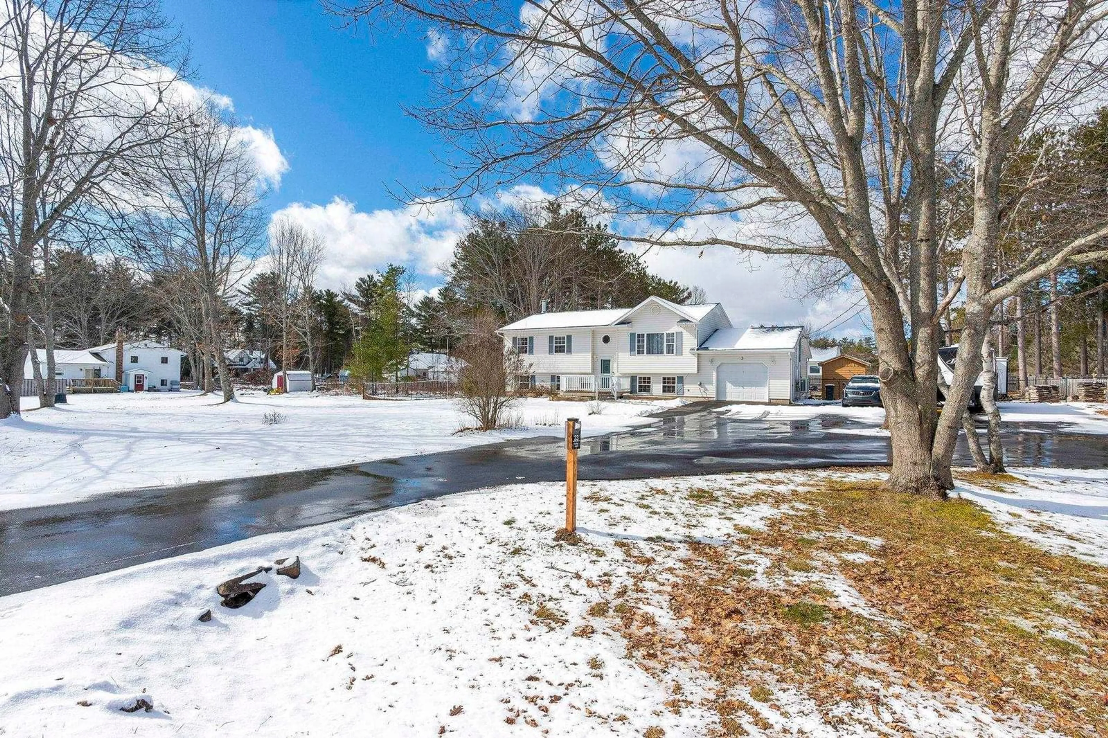 A pic from outside/outdoor area/front of a property/back of a property/a pic from drone, water/lake/river/ocean view for 23 Valley Rd, Wilmot Nova Scotia B0P 1W0