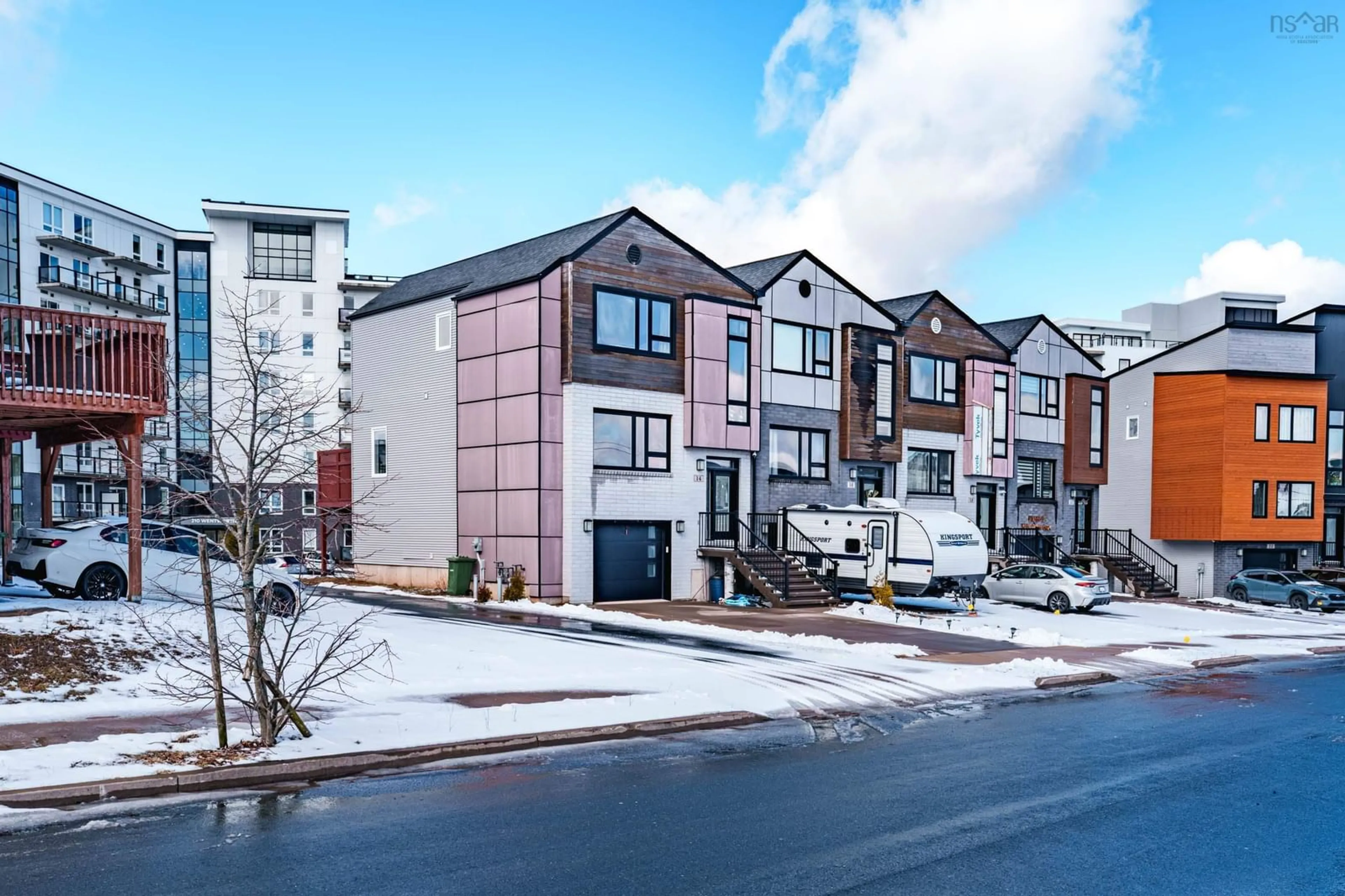 A pic from outside/outdoor area/front of a property/back of a property/a pic from drone, street for 14 Carrie Best Crt, Halifax Nova Scotia B3M 0K7