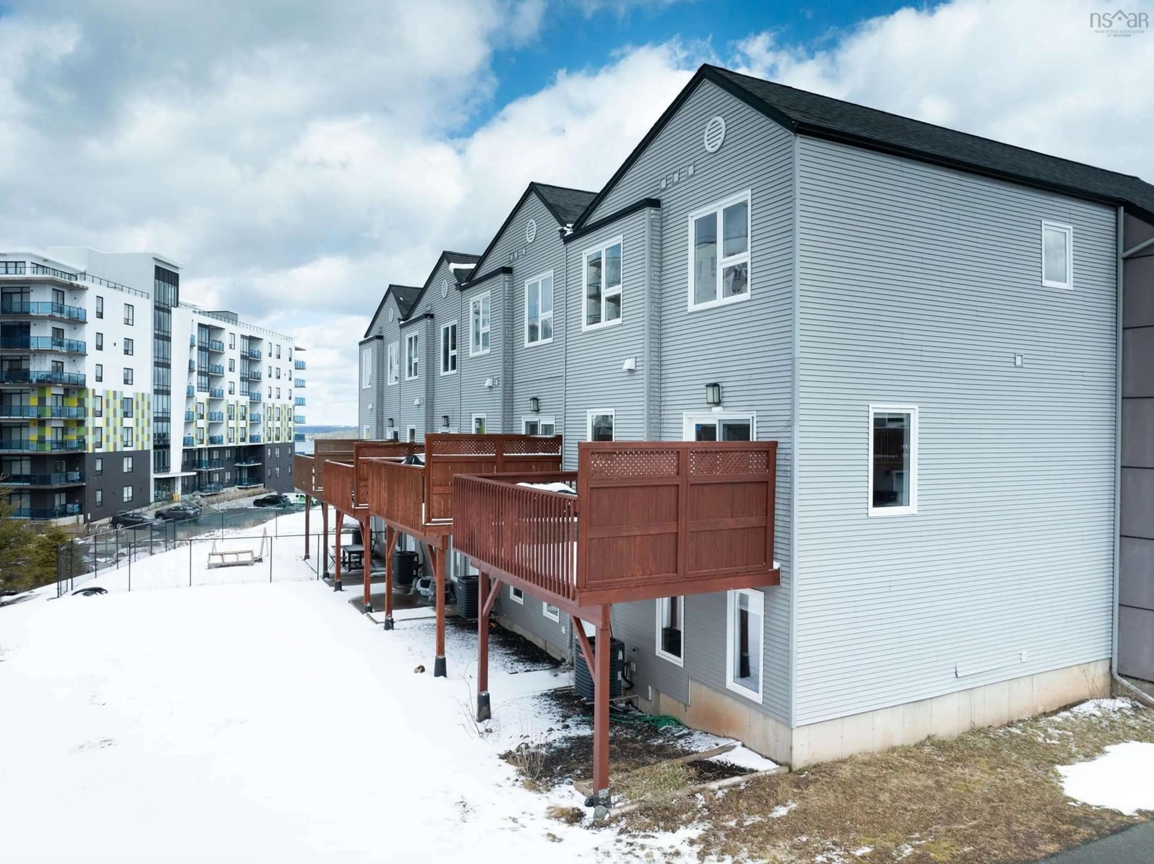 A pic from outside/outdoor area/front of a property/back of a property/a pic from drone, unknown for 14 Carrie Best Crt, Halifax Nova Scotia B3M 0K7