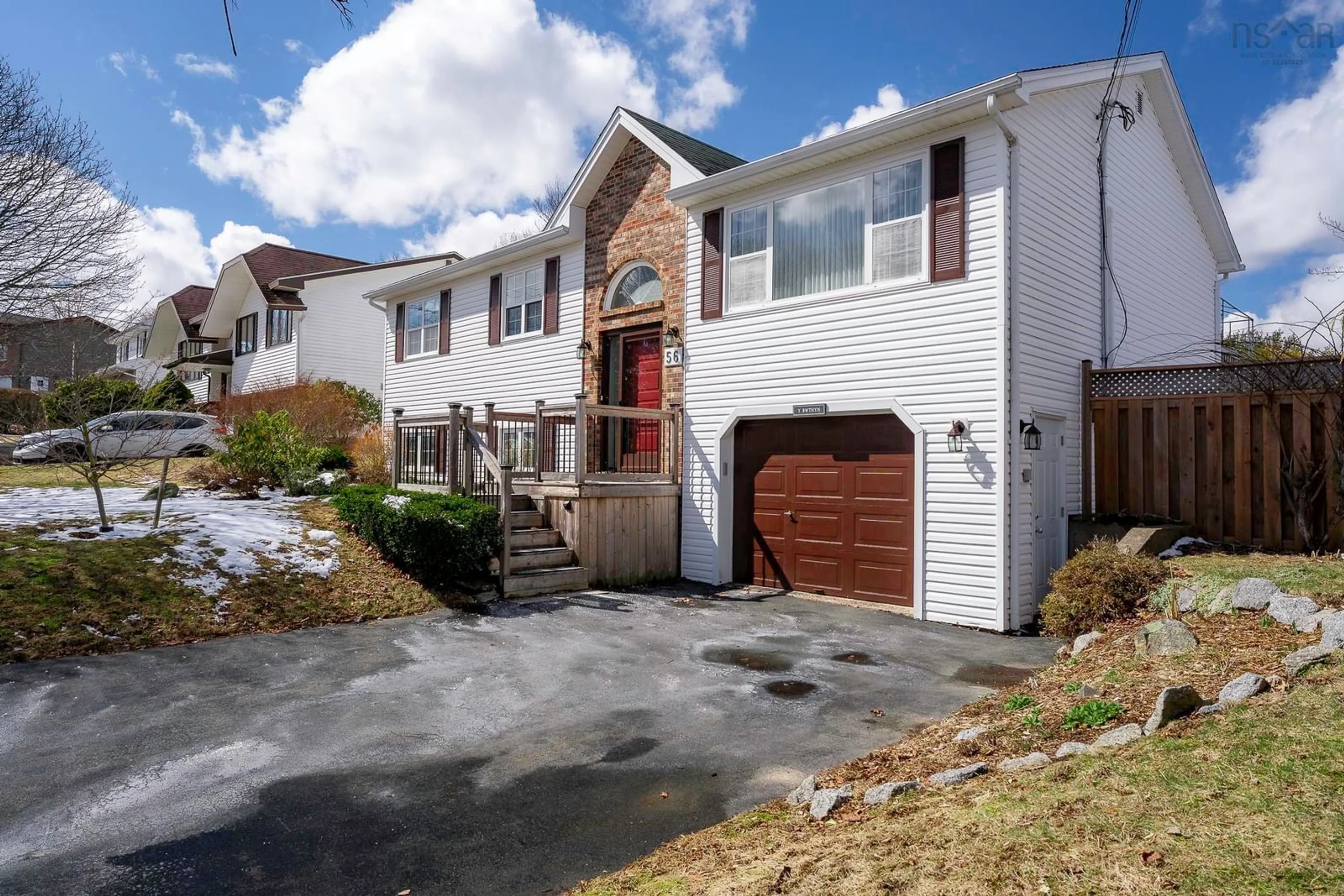 Home with vinyl exterior material, street for 56 Hallmark Ave, Lower Sackville Nova Scotia B4C 3P5