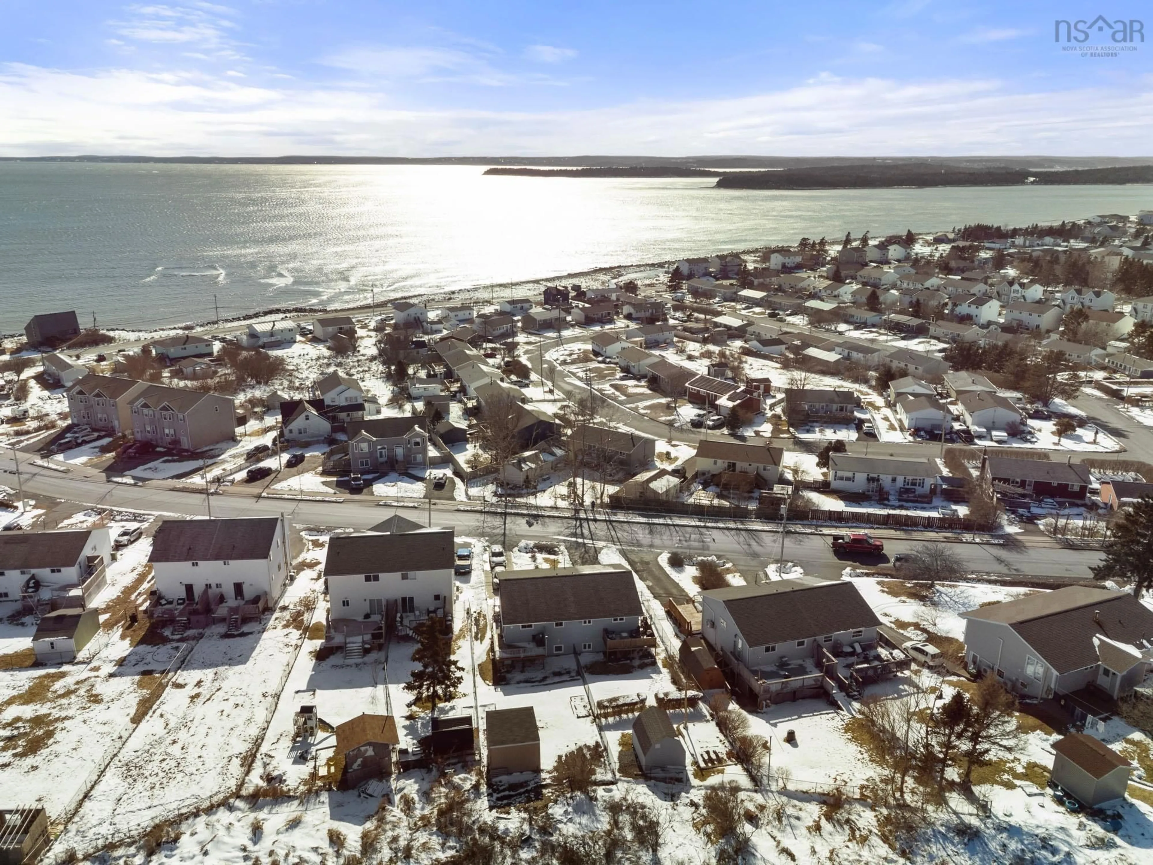 A pic from outside/outdoor area/front of a property/back of a property/a pic from drone, water/lake/river/ocean view for 2060 Caldwell Rd, Eastern Passage Nova Scotia B3G 1H7