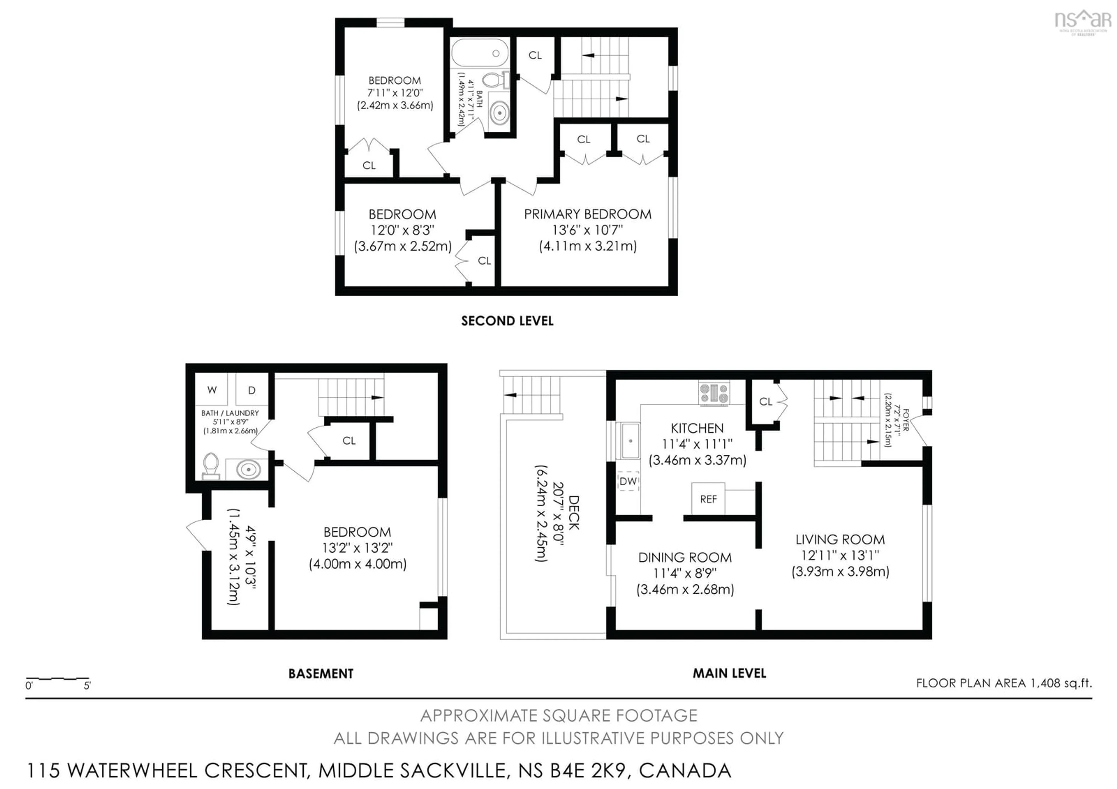 Floor plan for 115 Waterwheel Cres, Middle Sackville Nova Scotia B4E 2K9