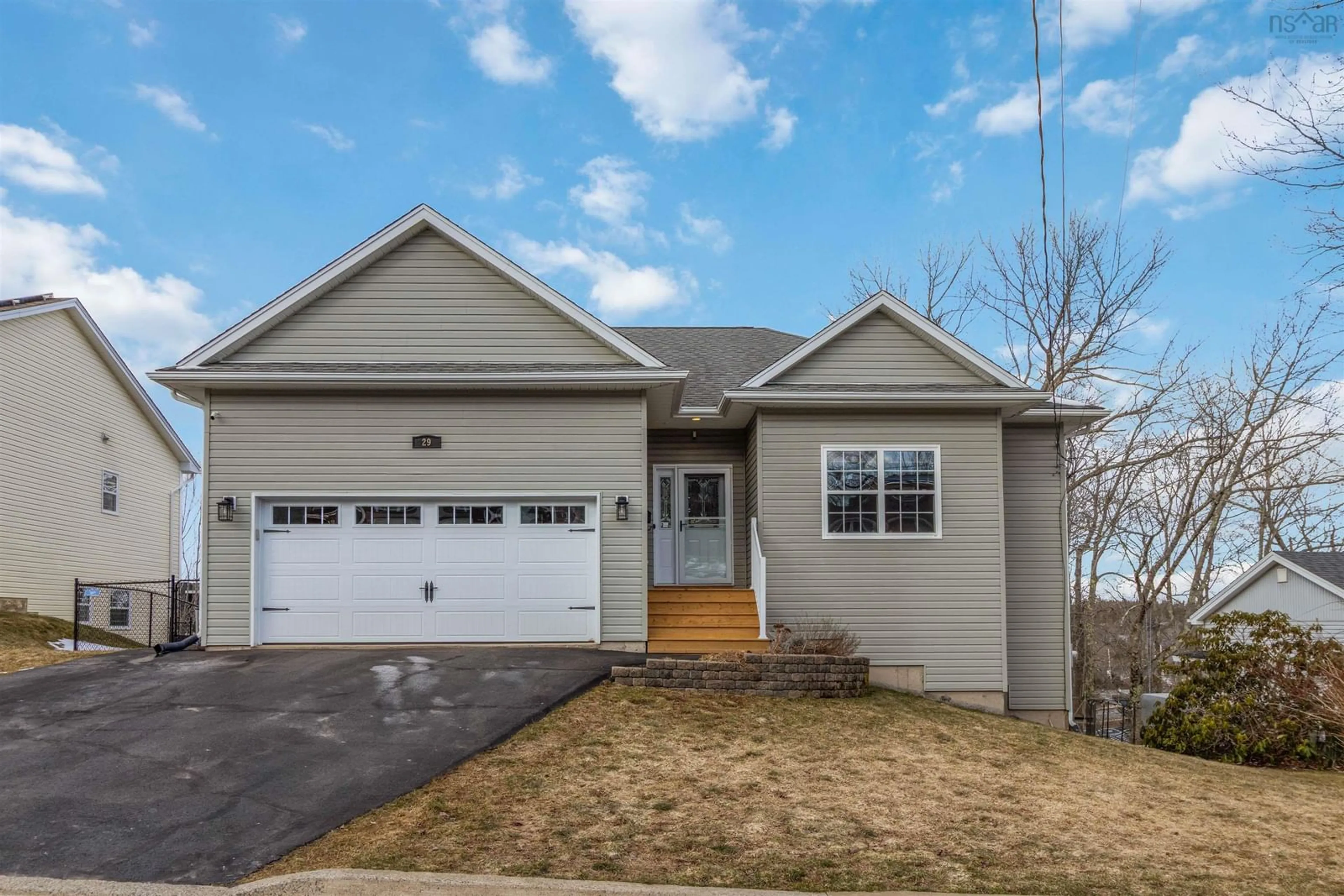 Home with vinyl exterior material, street for 29 Baker Dr, Middle Sackville Nova Scotia B4E 1V2