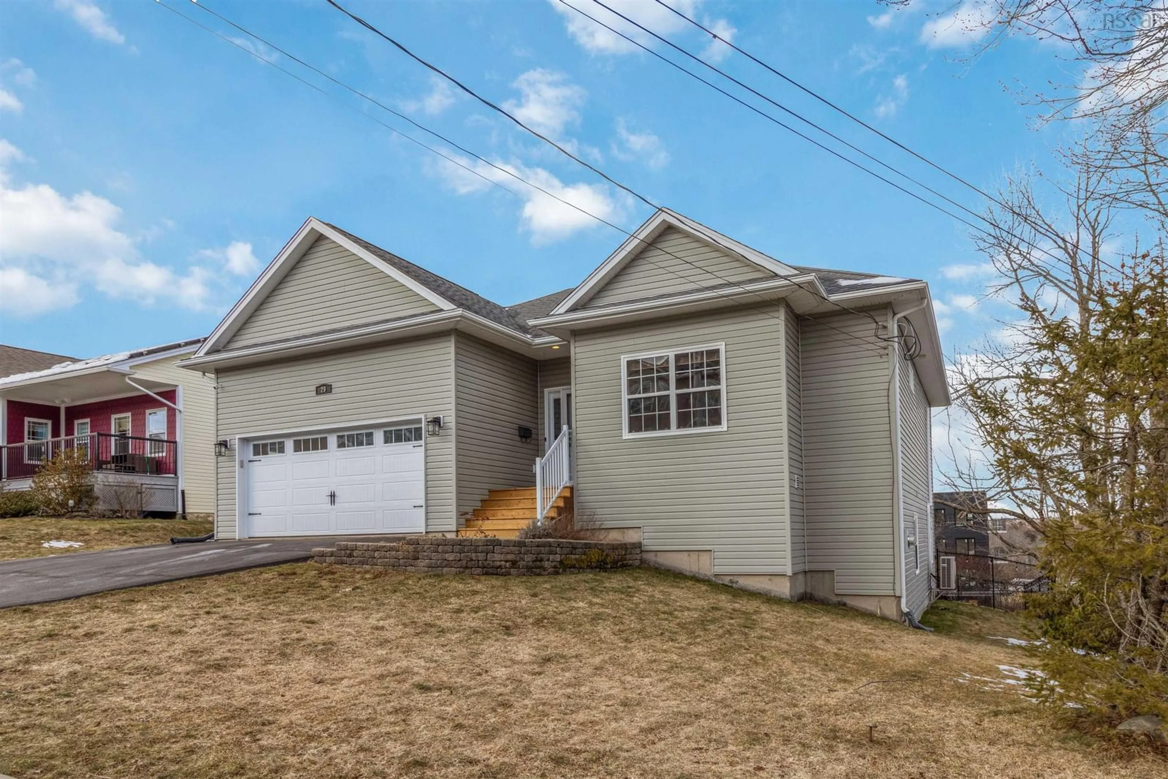 Home with vinyl exterior material, street for 29 Baker Dr, Middle Sackville Nova Scotia B4E 1V2