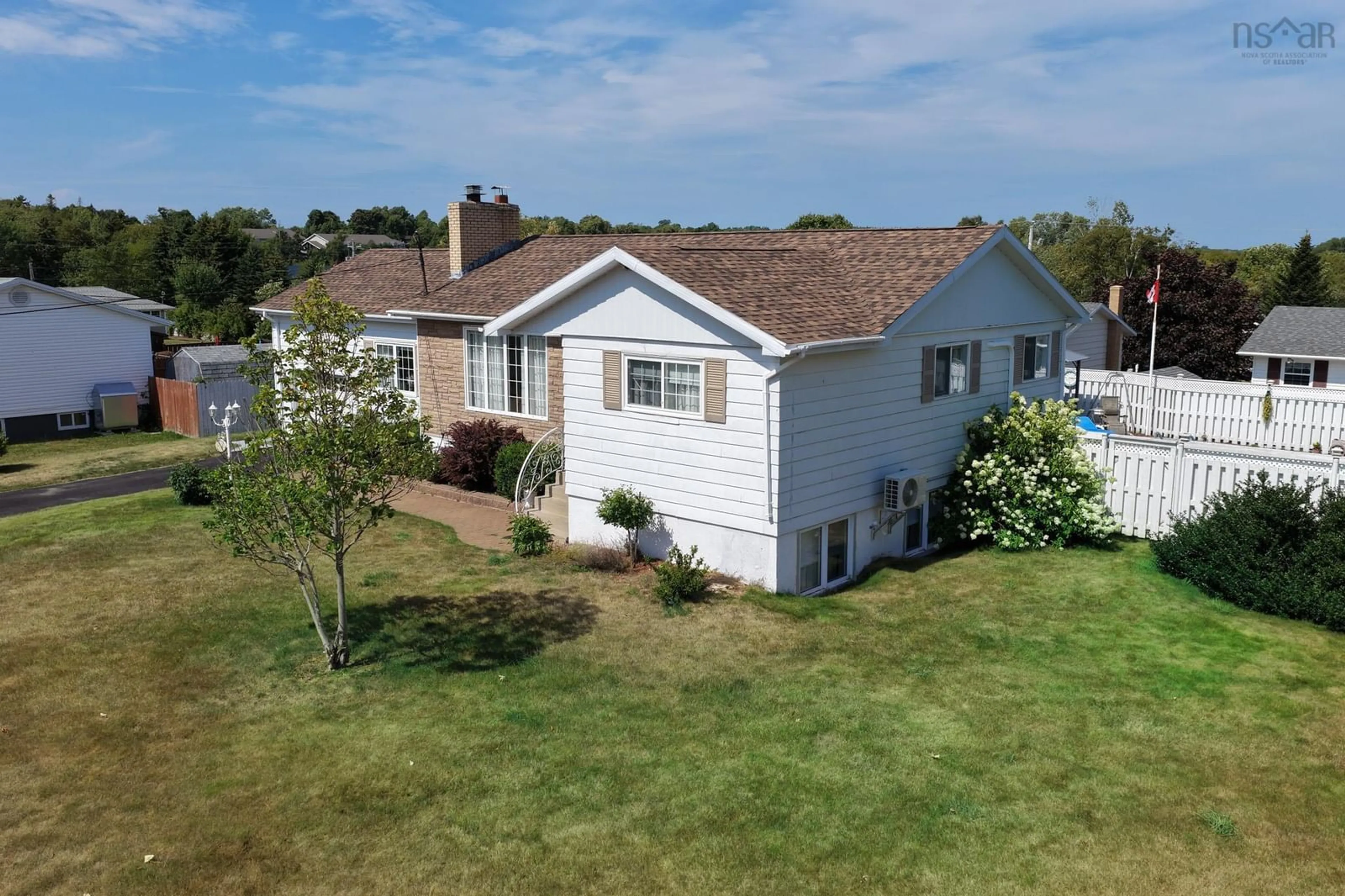 A pic from outside/outdoor area/front of a property/back of a property/a pic from drone, water/lake/river/ocean view for 35 Campbell St, North Sydney Nova Scotia B2A 2C6