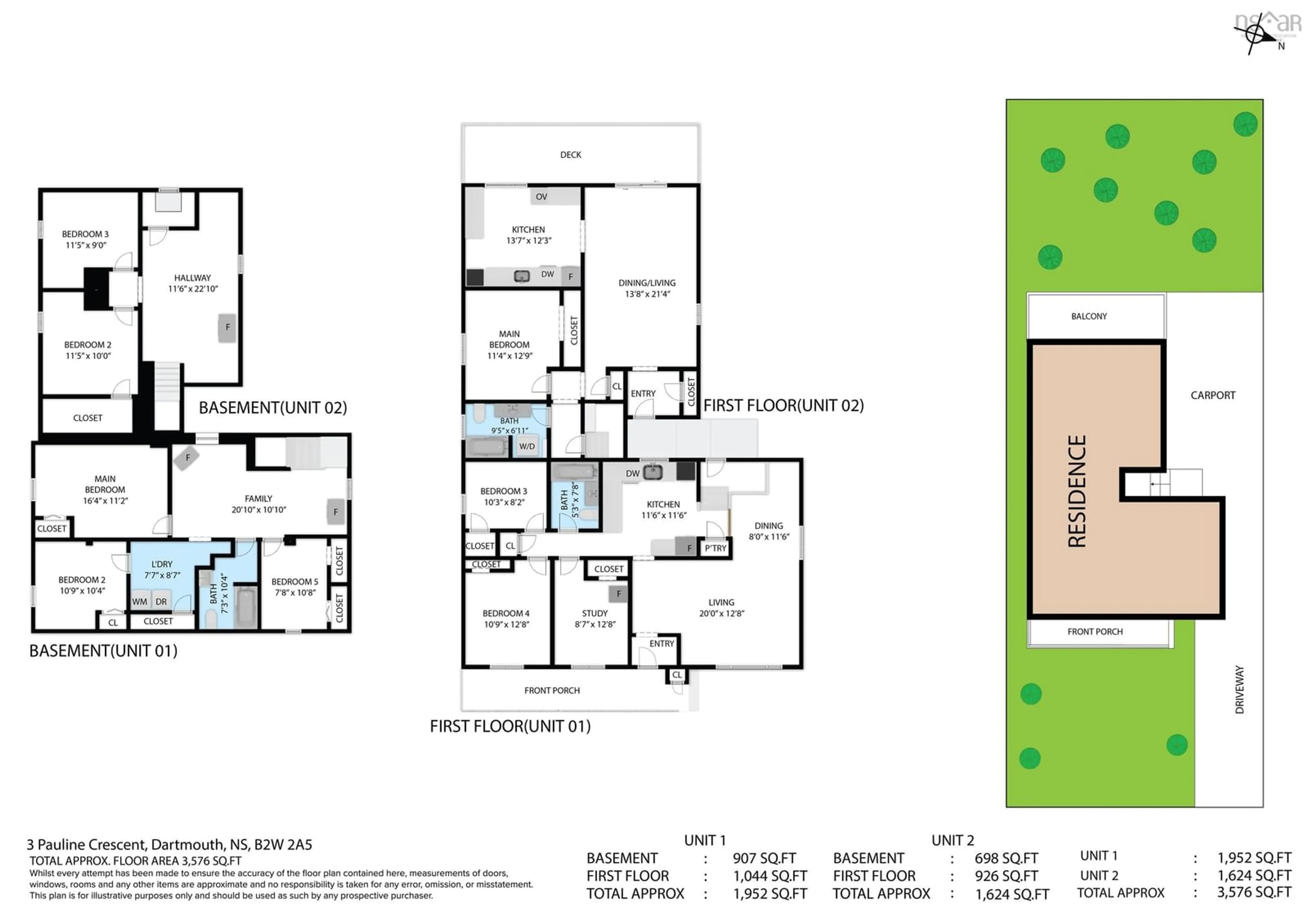 Floor plan for 3/3A Pauline Cres, Dartmouth Nova Scotia B2W 2A5