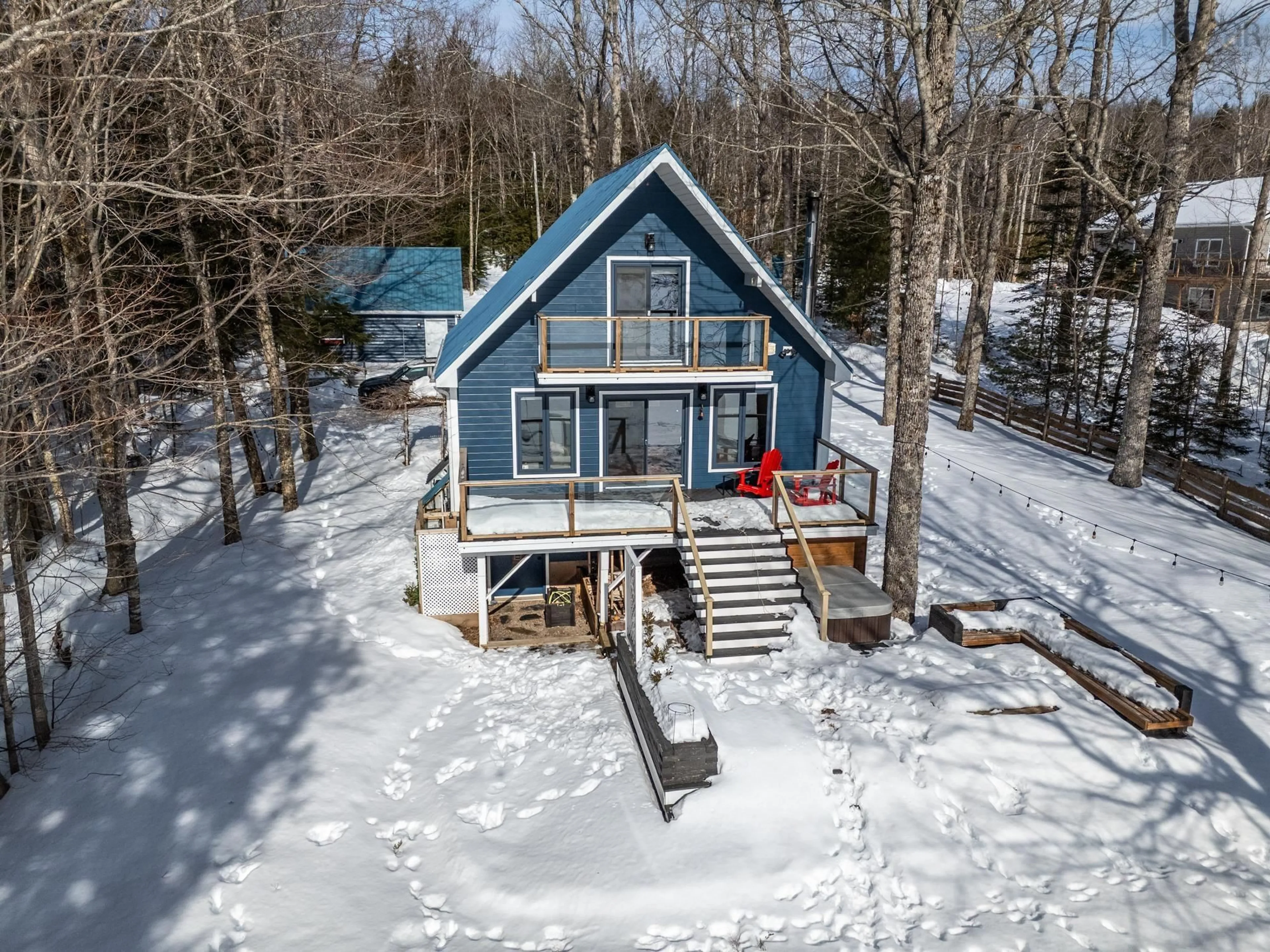 A pic from outside/outdoor area/front of a property/back of a property/a pic from drone, water/lake/river/ocean view for 110 Mcdougall Road Rd, Cooks Brook Nova Scotia B0N 1X0