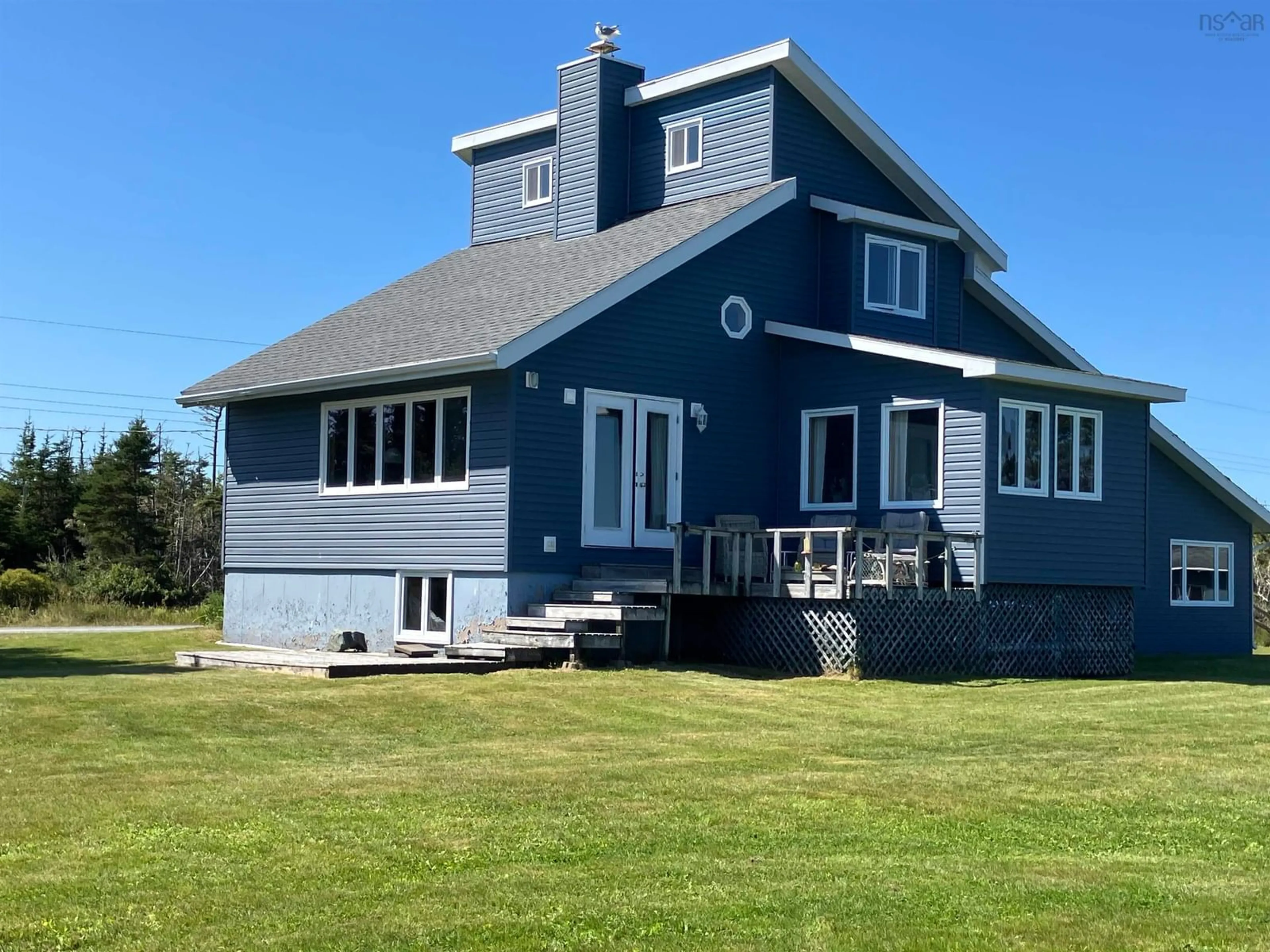 A pic from outside/outdoor area/front of a property/back of a property/a pic from drone, water/lake/river/ocean view for 125 Mozier Cove Rd, Sober Island Nova Scotia B0J 3B0