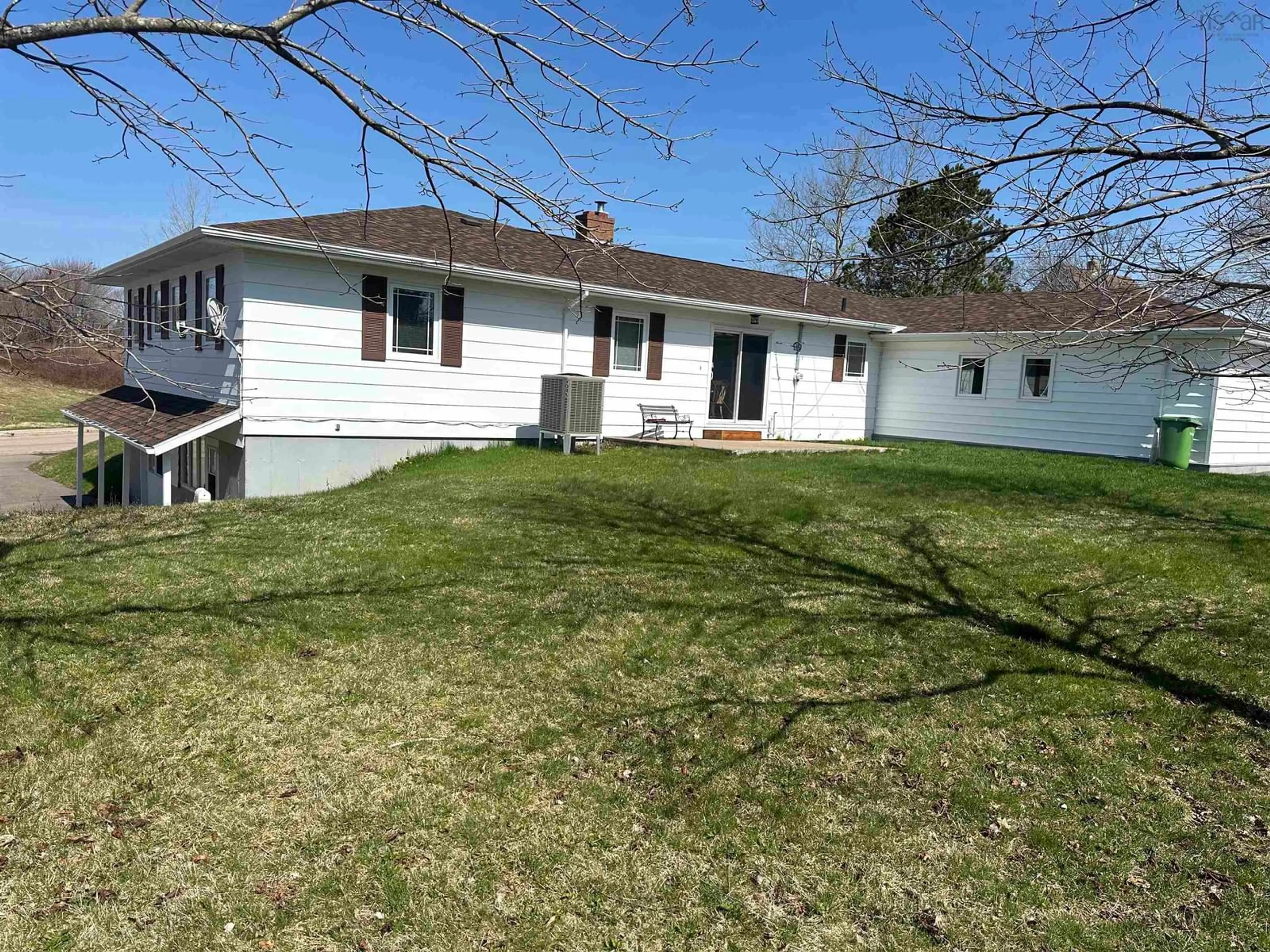 A pic from outside/outdoor area/front of a property/back of a property/a pic from drone, unknown for 18 Sydney Road Rd, Port Hawkesbury Nova Scotia B9A 3A4