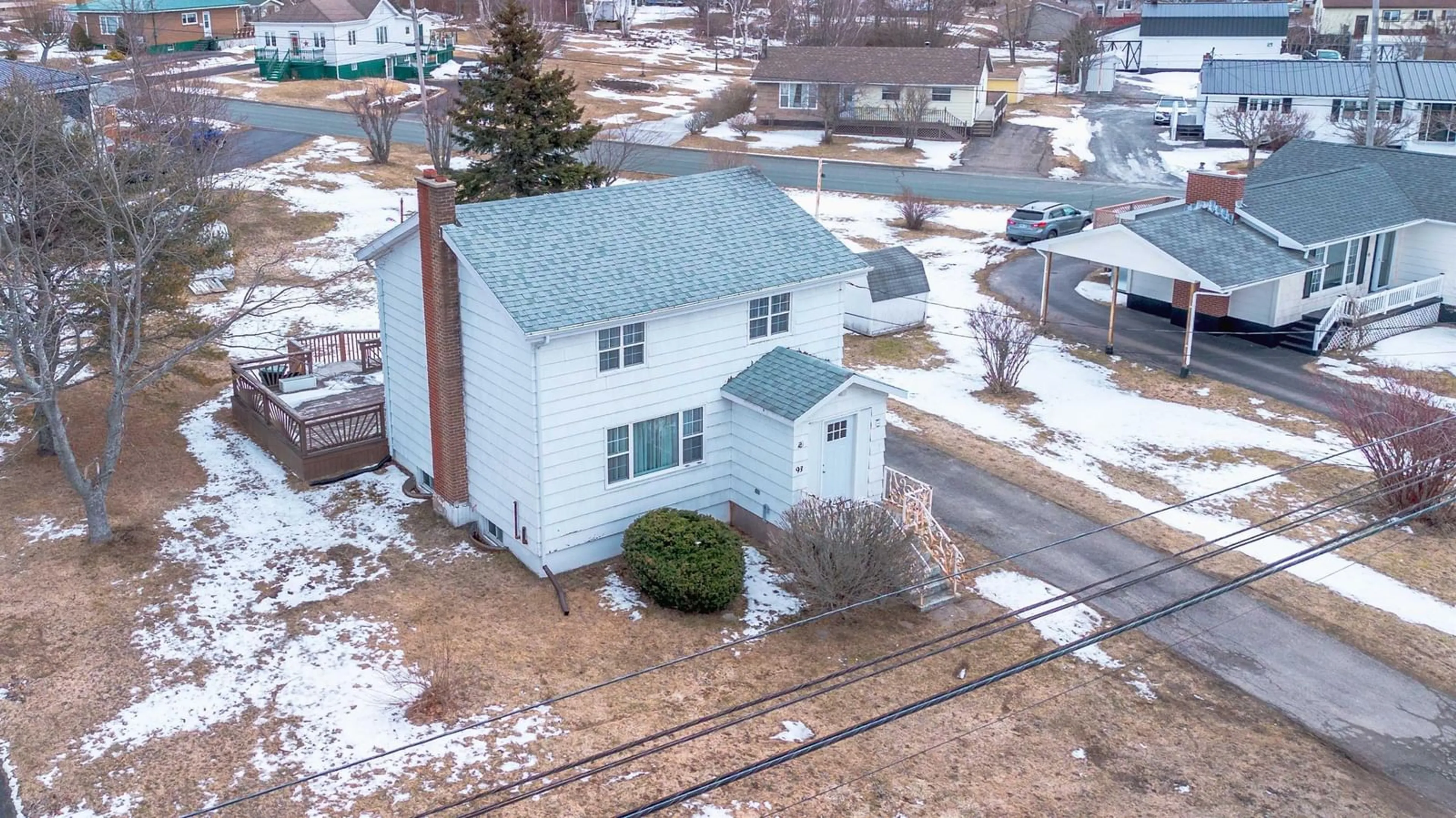 A pic from outside/outdoor area/front of a property/back of a property/a pic from drone, street for 93 Fraser Ave, Sydney Mines Nova Scotia B1V 2C6