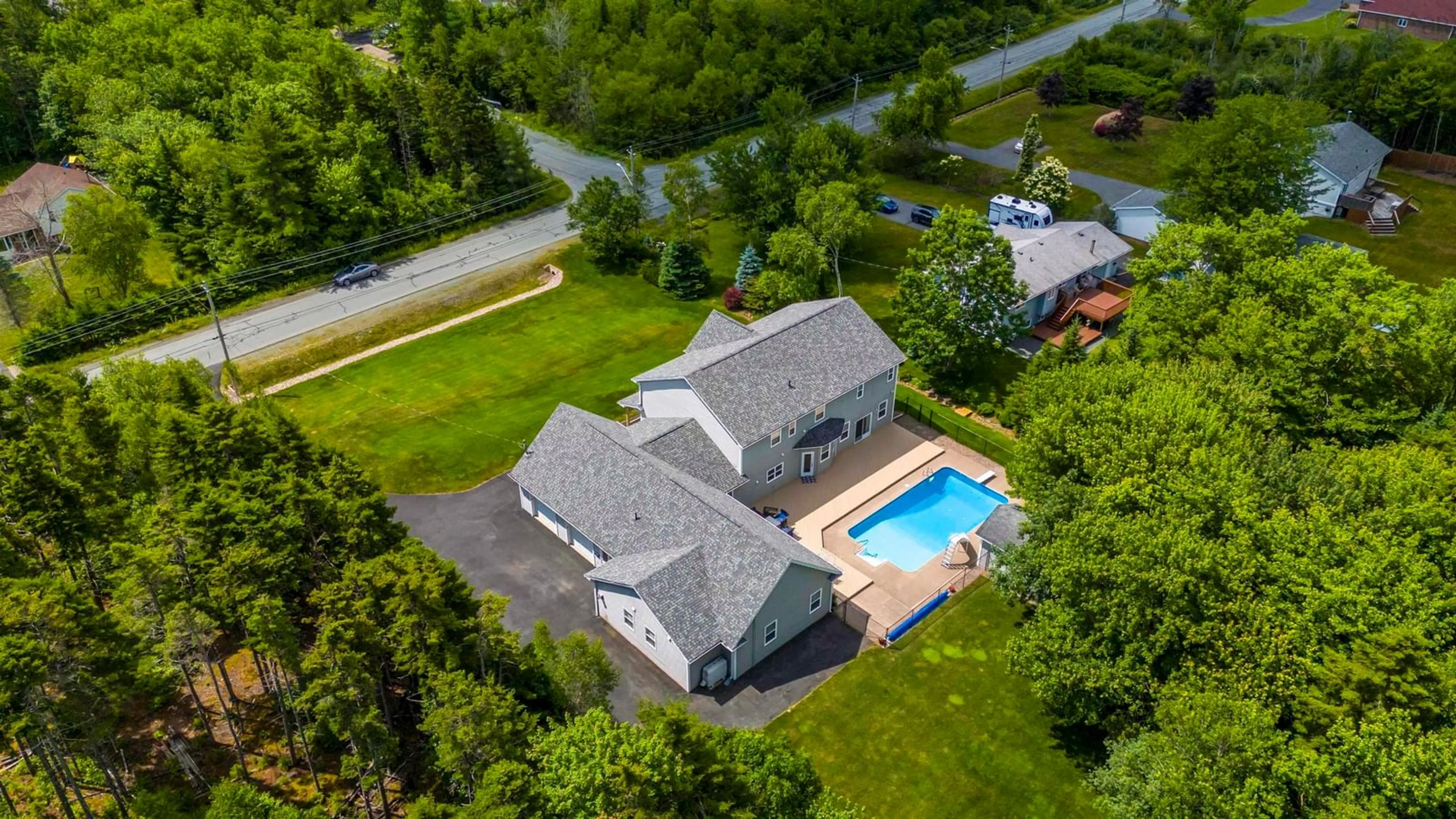A pic from outside/outdoor area/front of a property/back of a property/a pic from drone, water/lake/river/ocean view for 30 Giberson Dr, Westphal Nova Scotia B2W 6J6