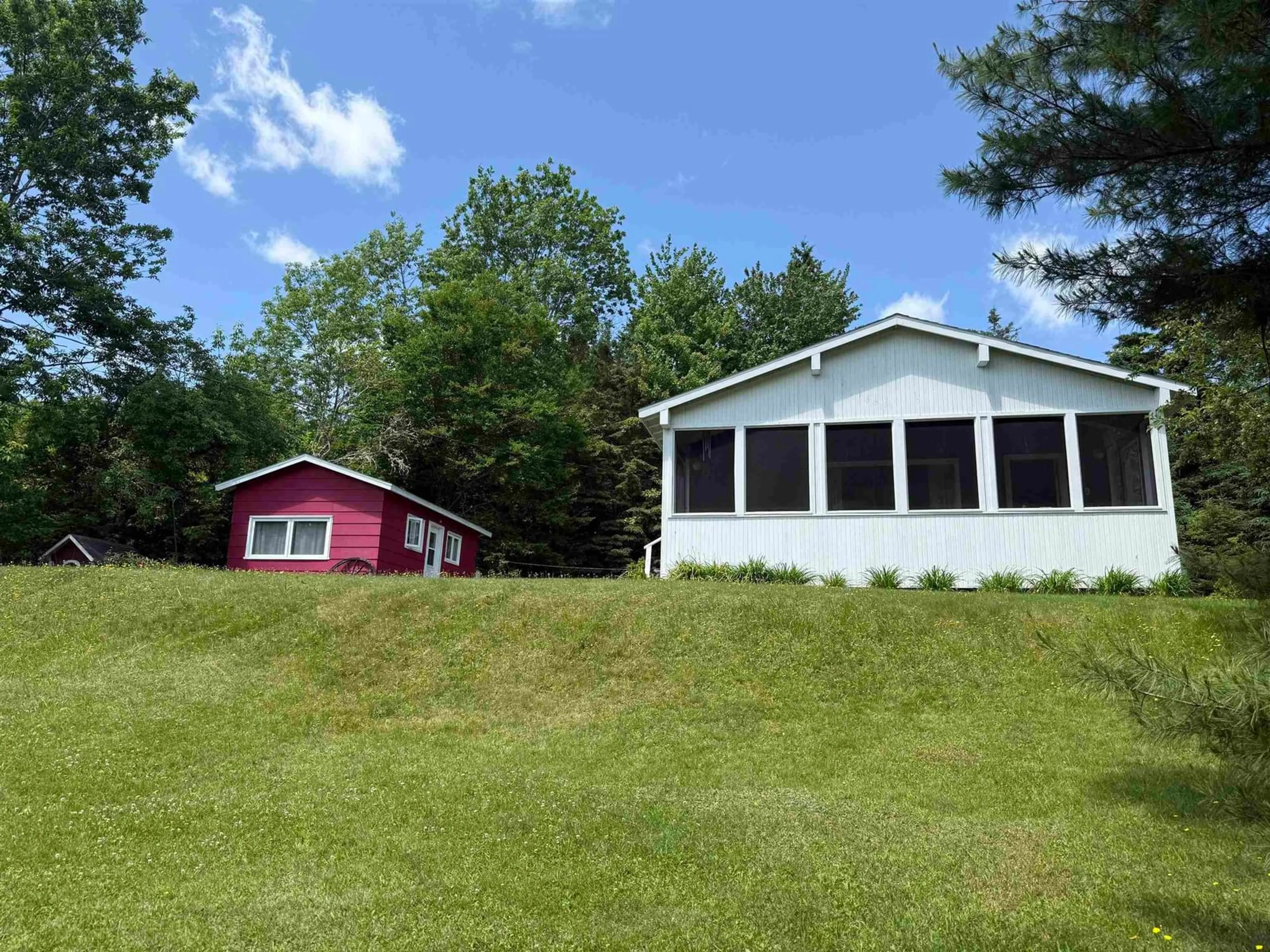 A pic from outside/outdoor area/front of a property/back of a property/a pic from drone, water/lake/river/ocean view for 19 Brown’s Pl, West Lochaber Nova Scotia B2G 2L3