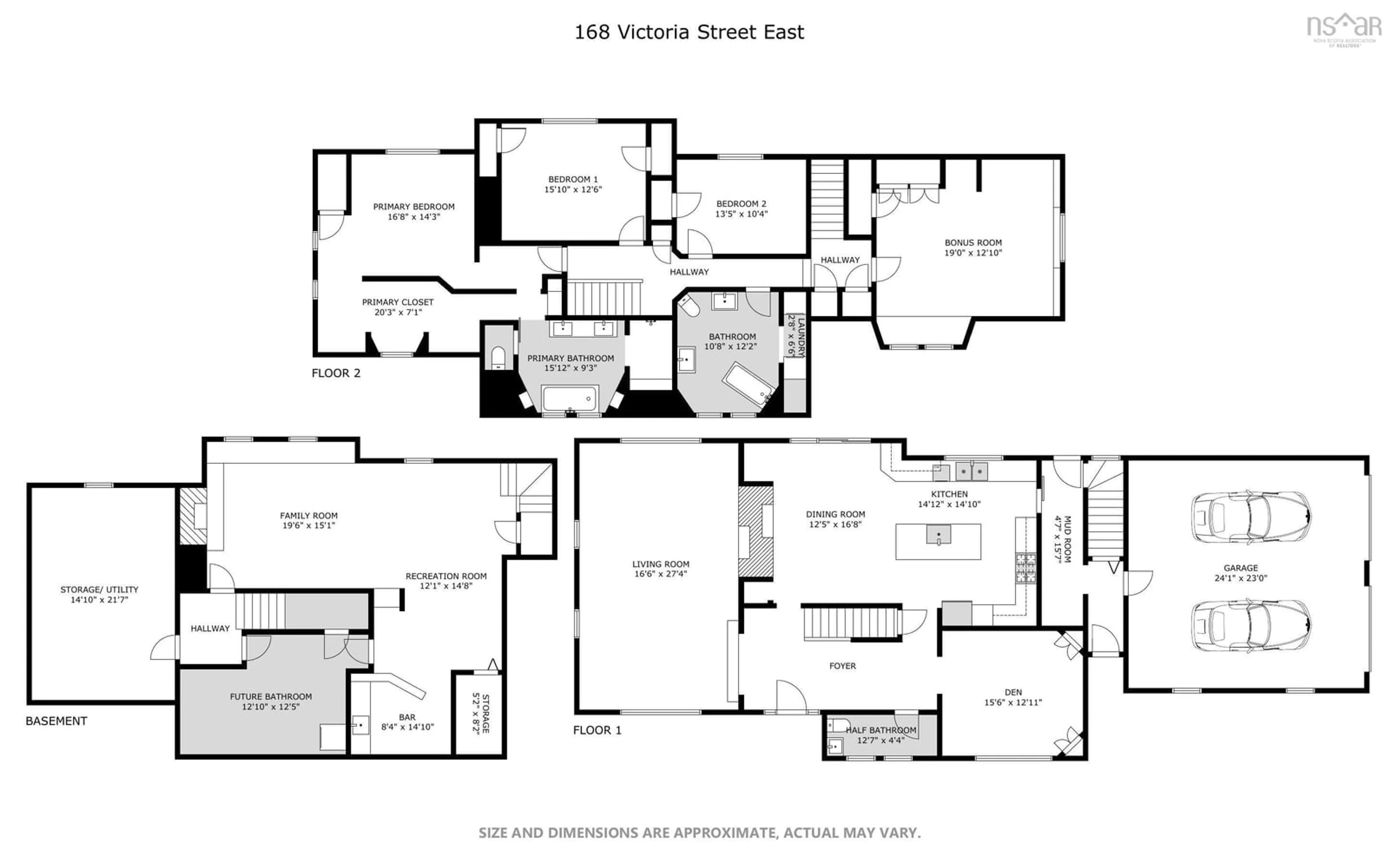 Floor plan for 168 Victoria St, Amherst Nova Scotia B4H 1Y5