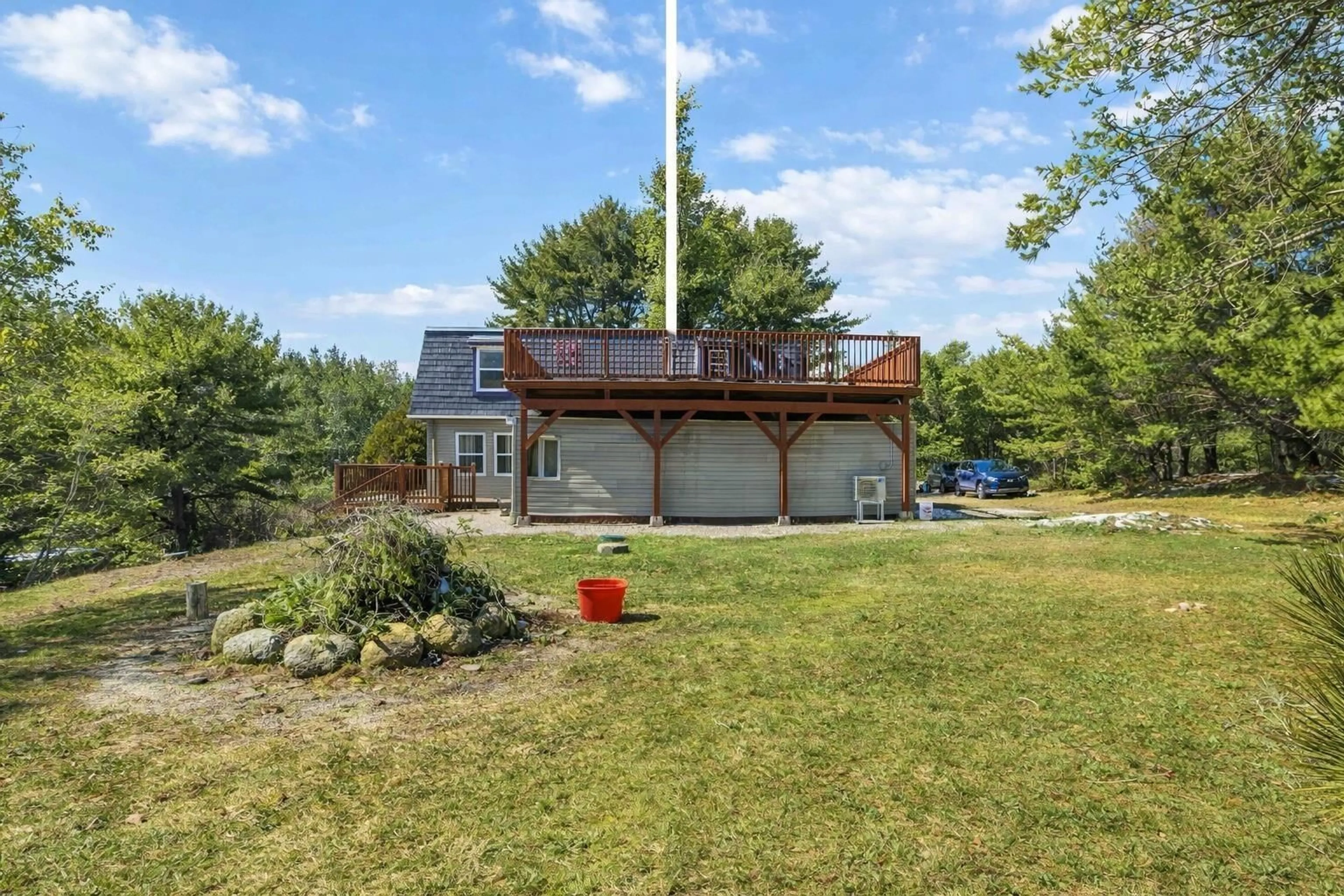 A pic from outside/outdoor area/front of a property/back of a property/a pic from drone, water/lake/river/ocean view for 6689 Highway 3 Hwy, Western Shore Nova Scotia B0J 3M0