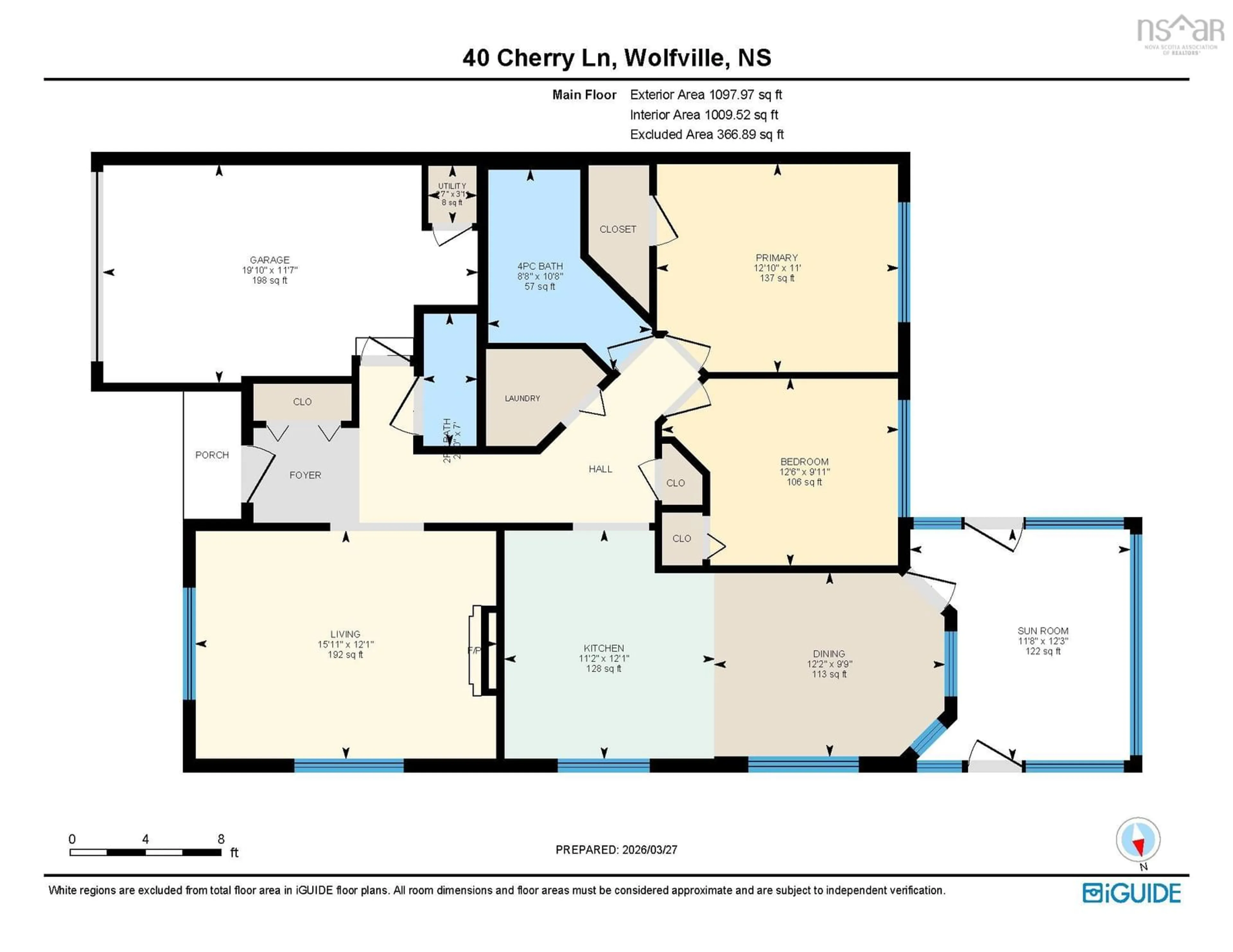 Floor plan for 40 Cherry Lane, Wolfville Nova Scotia B4P 1T6