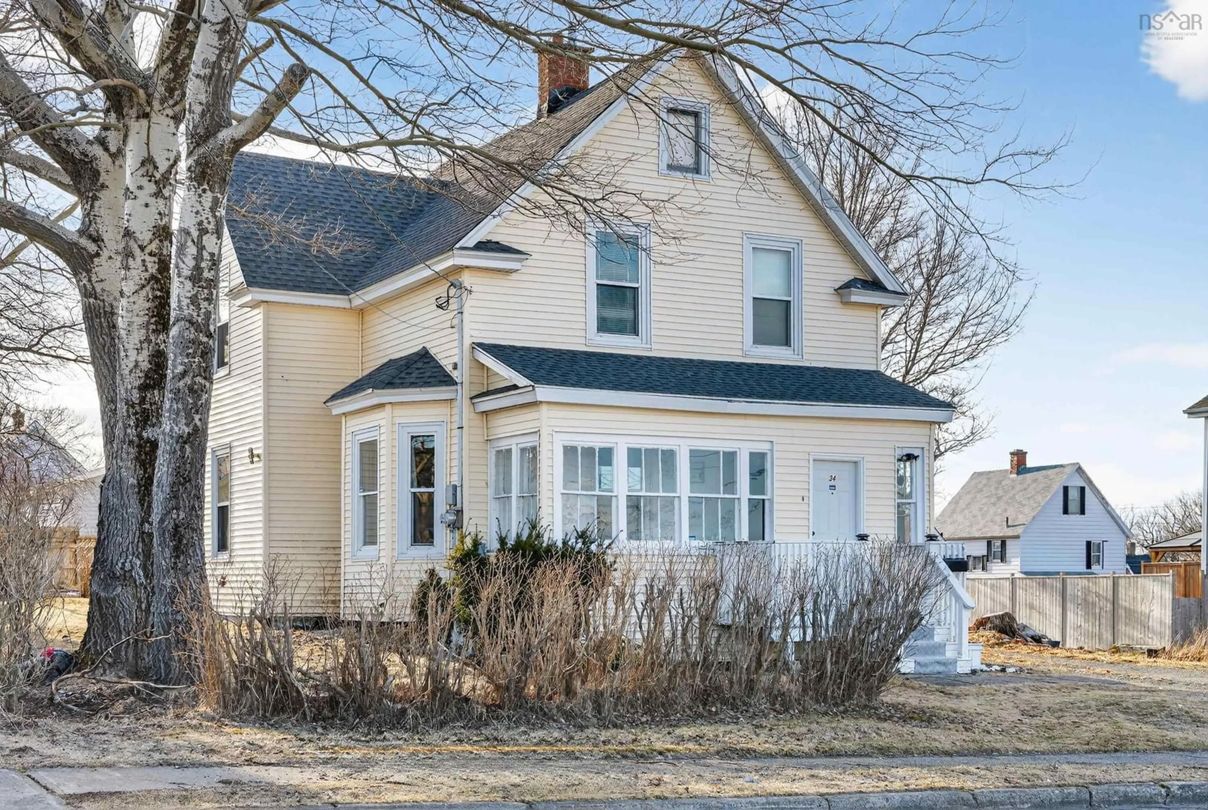 Home with vinyl exterior material, street for 34 Gorman Street, Sydney Nova Scotia B1P 2Y1