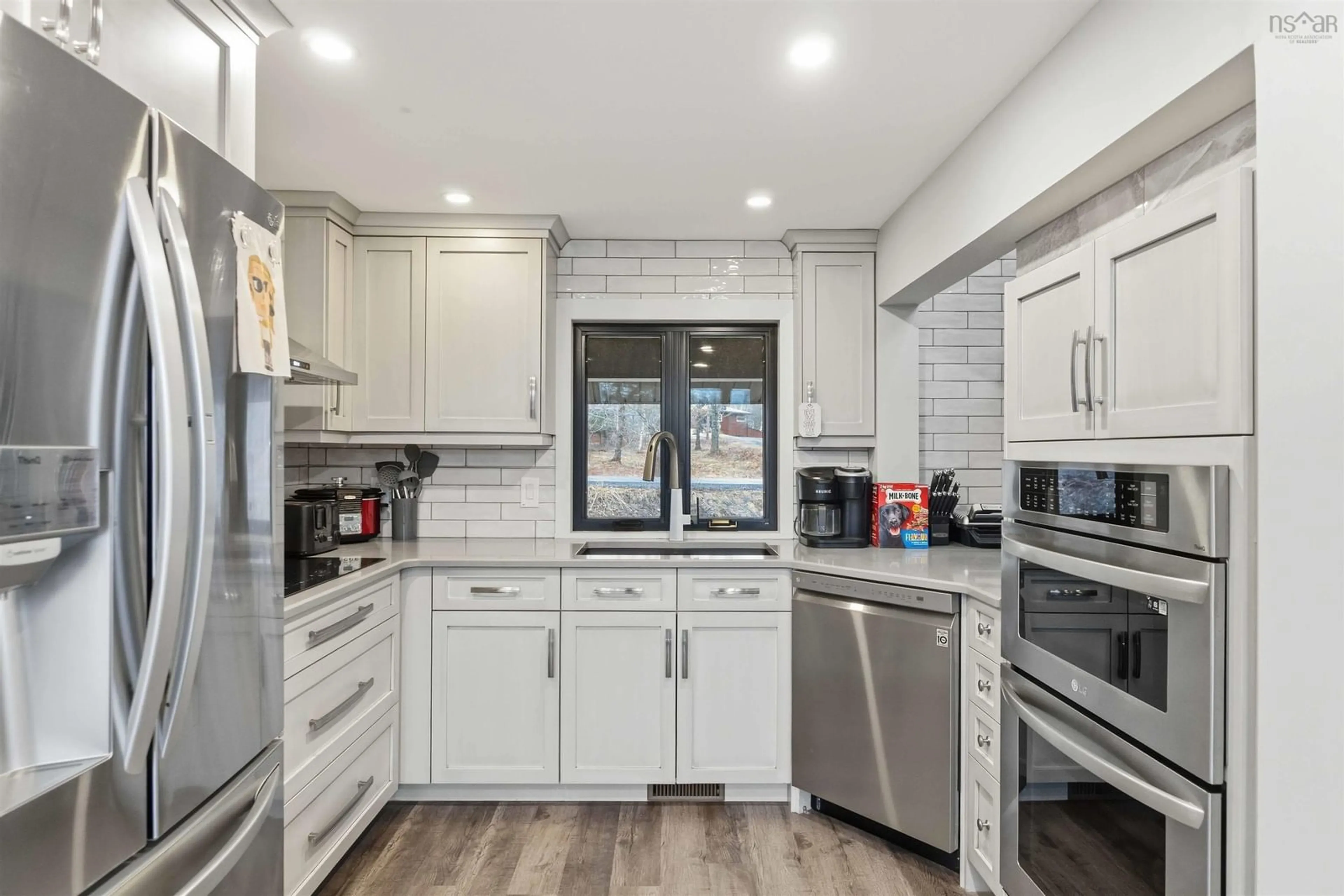 Contemporary kitchen, ceramic/tile floor for 319 Brow Of Mountain Rd, Centreville Nova Scotia B0P 1J0