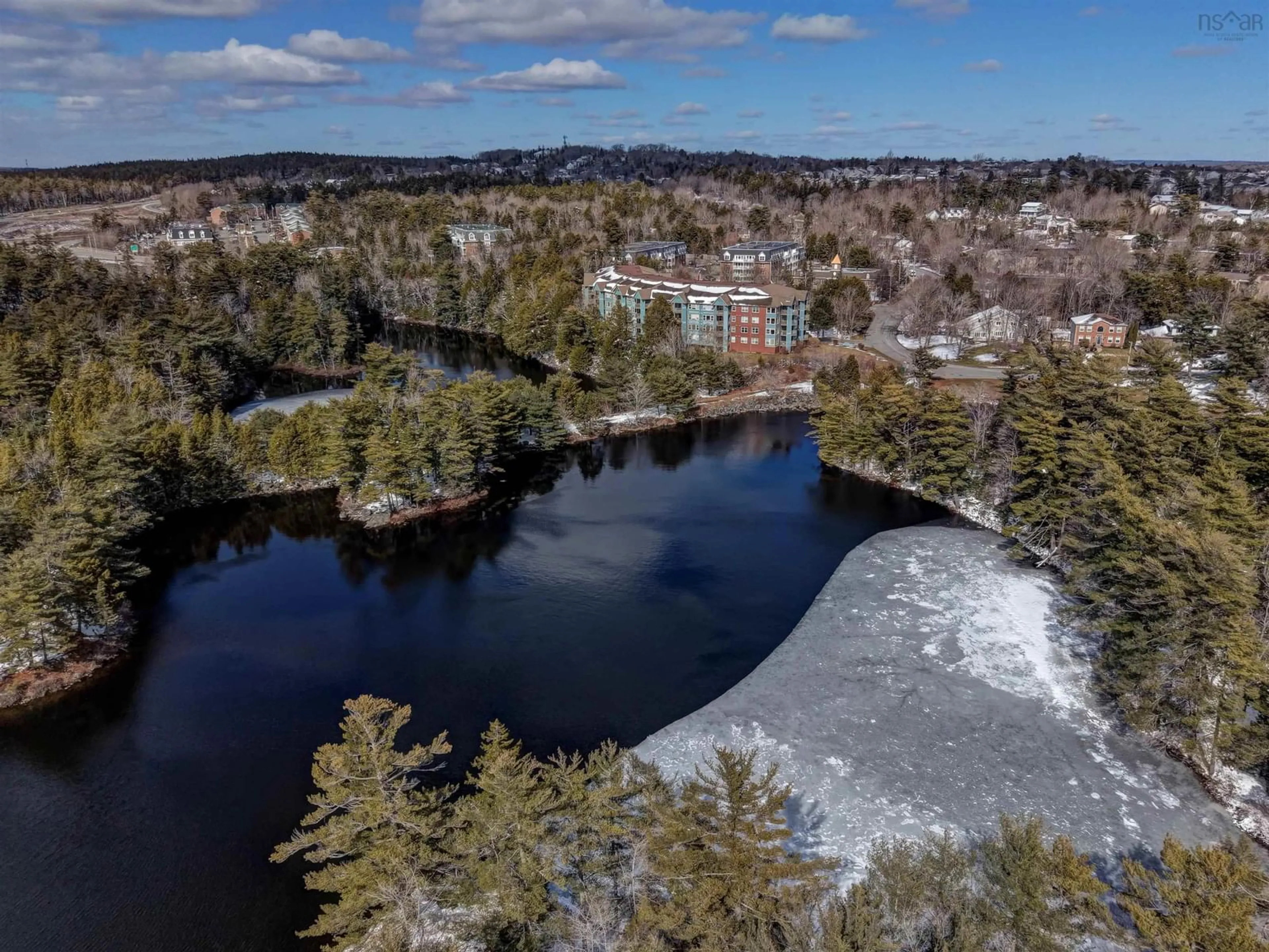 A pic from outside/outdoor area/front of a property/back of a property/a pic from drone, water/lake/river/ocean view for 2 Lake Dr #310, Bedford Nova Scotia B4A 4H7