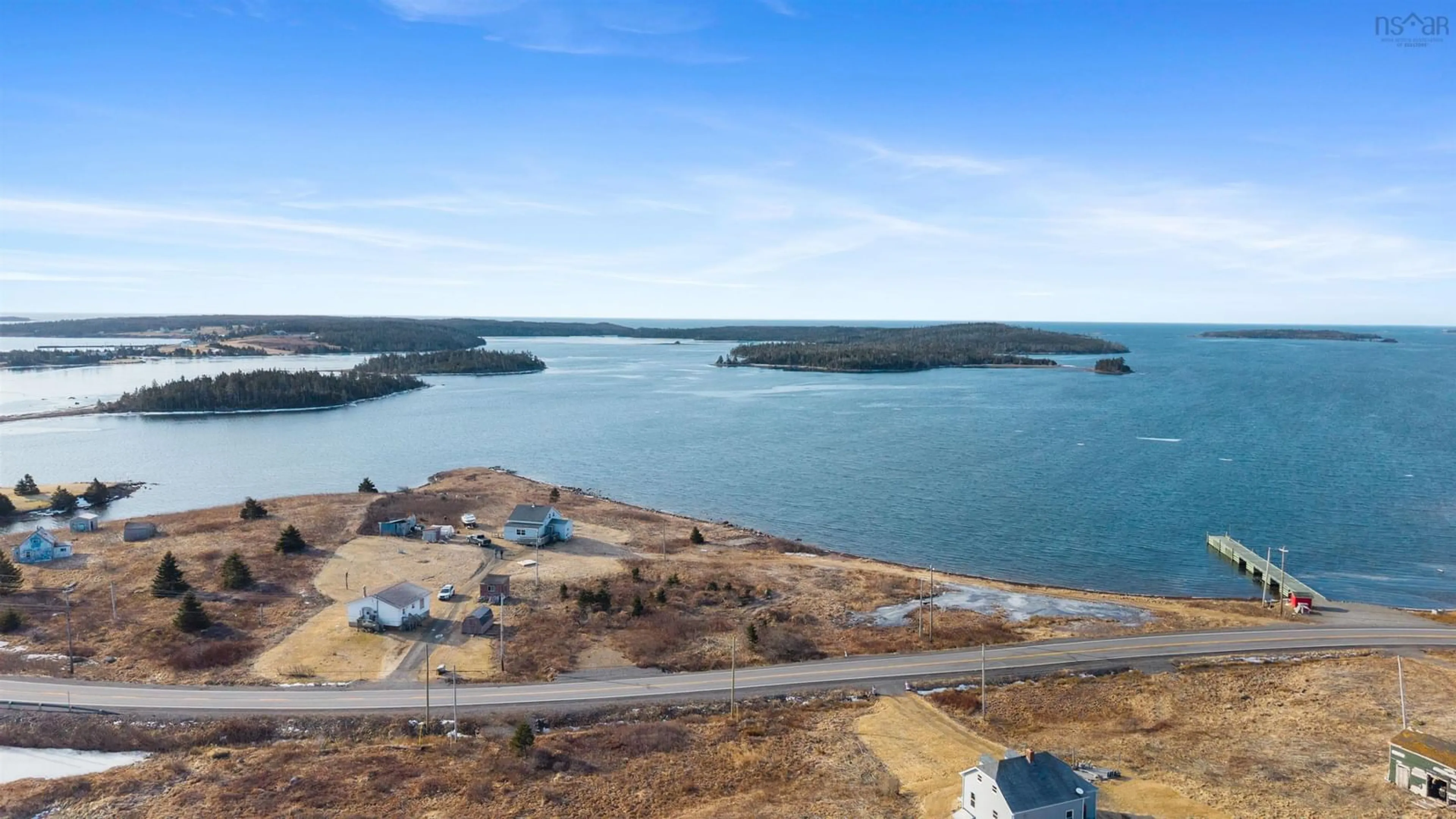 A pic from outside/outdoor area/front of a property/back of a property/a pic from drone, water/lake/river/ocean view for 2145 316 Hwy, Port Felix Nova Scotia B0H 1T0