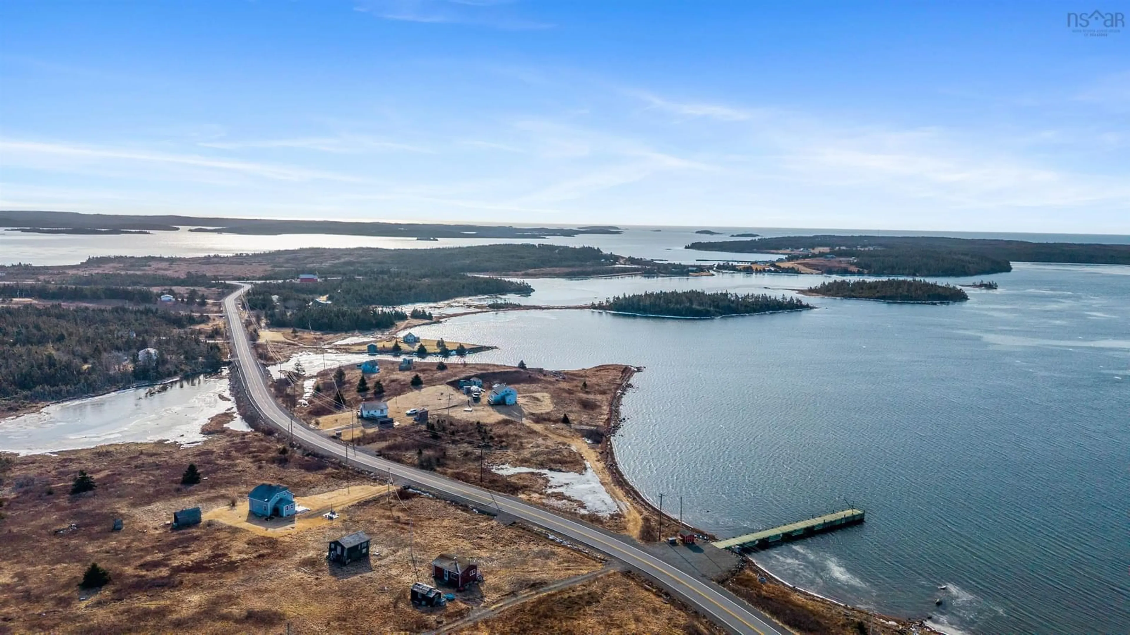 A pic from outside/outdoor area/front of a property/back of a property/a pic from drone, water/lake/river/ocean view for 2145 316 Hwy, Port Felix Nova Scotia B0H 1T0