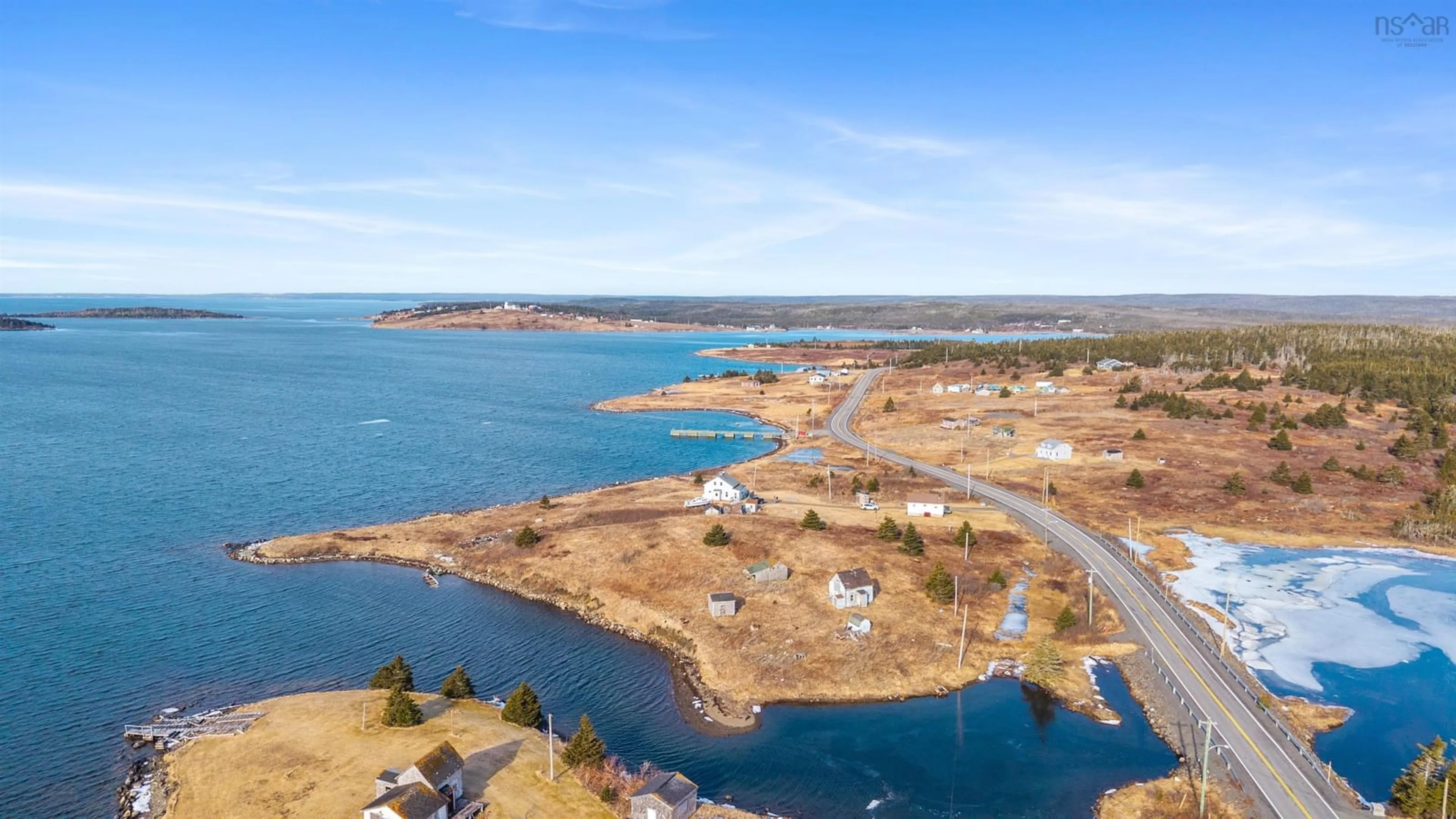 A pic from outside/outdoor area/front of a property/back of a property/a pic from drone, water/lake/river/ocean view for 2145 316 Hwy, Port Felix Nova Scotia B0H 1T0