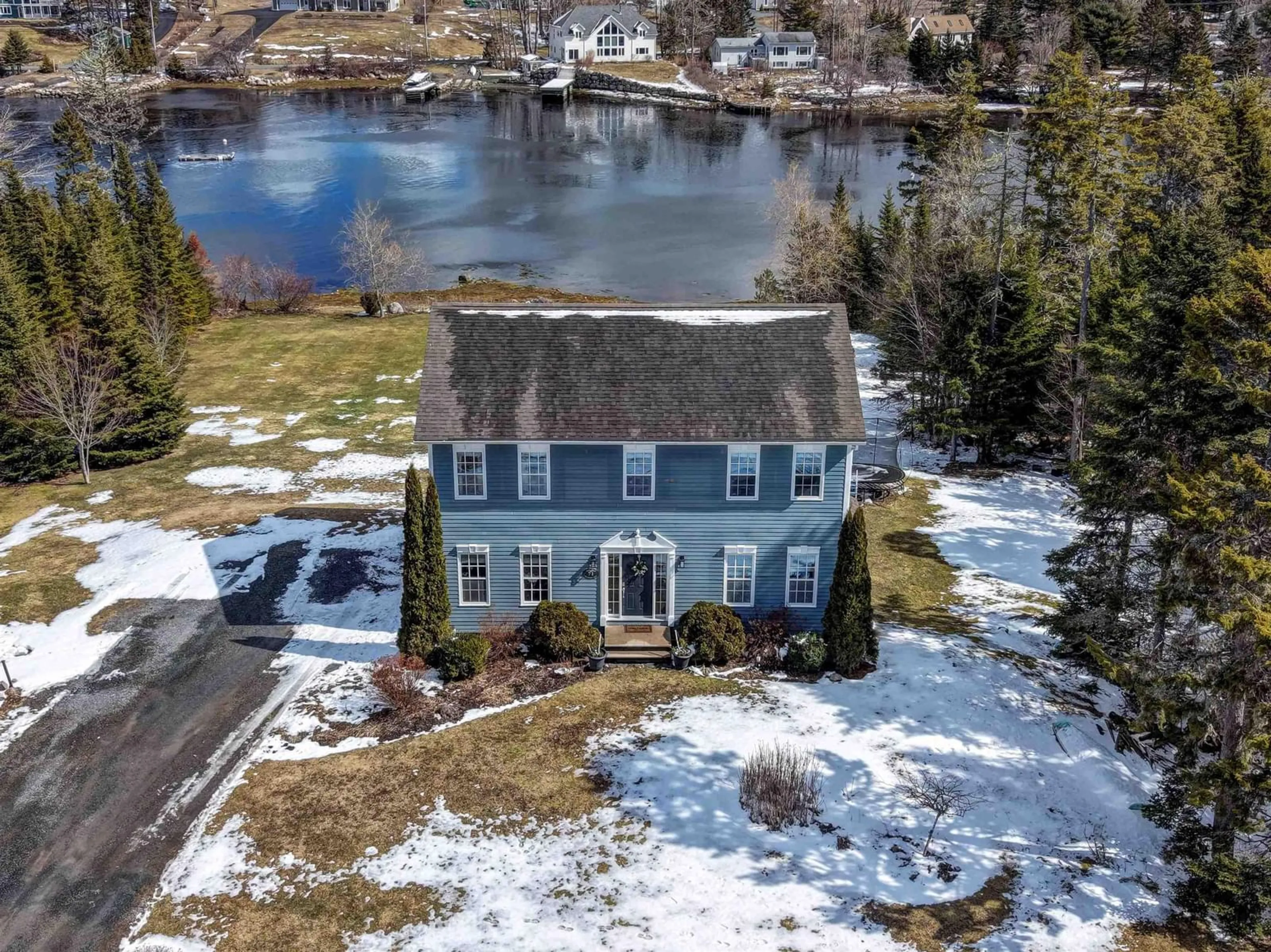 A pic from outside/outdoor area/front of a property/back of a property/a pic from drone, water/lake/river/ocean view for 71 Foxberry Hill, Glen Haven Nova Scotia B3Z 2V9