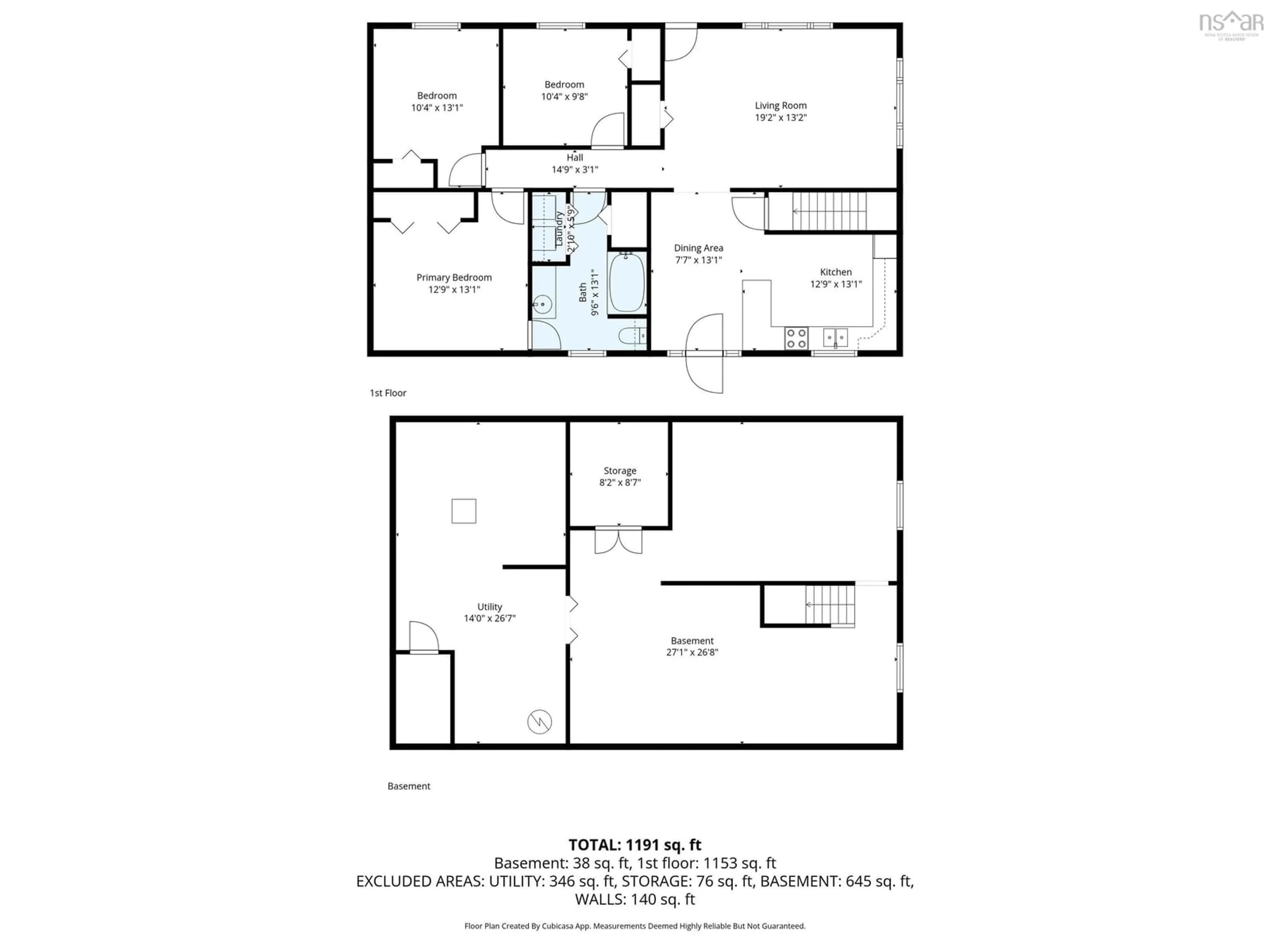 Floor plan for 176 Pearl St, River Hebert Nova Scotia B0L 1G0